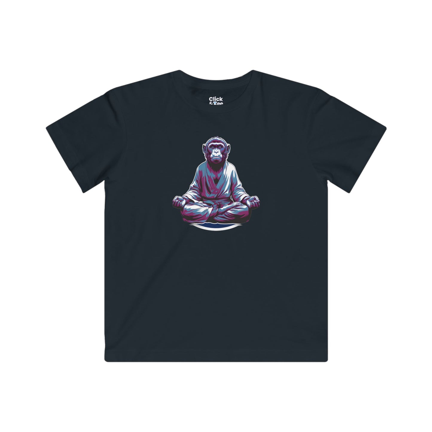 Kids Digital Art T-Shirt - Enlightened Monkey Levitating - Digital Art Style T-Shirt