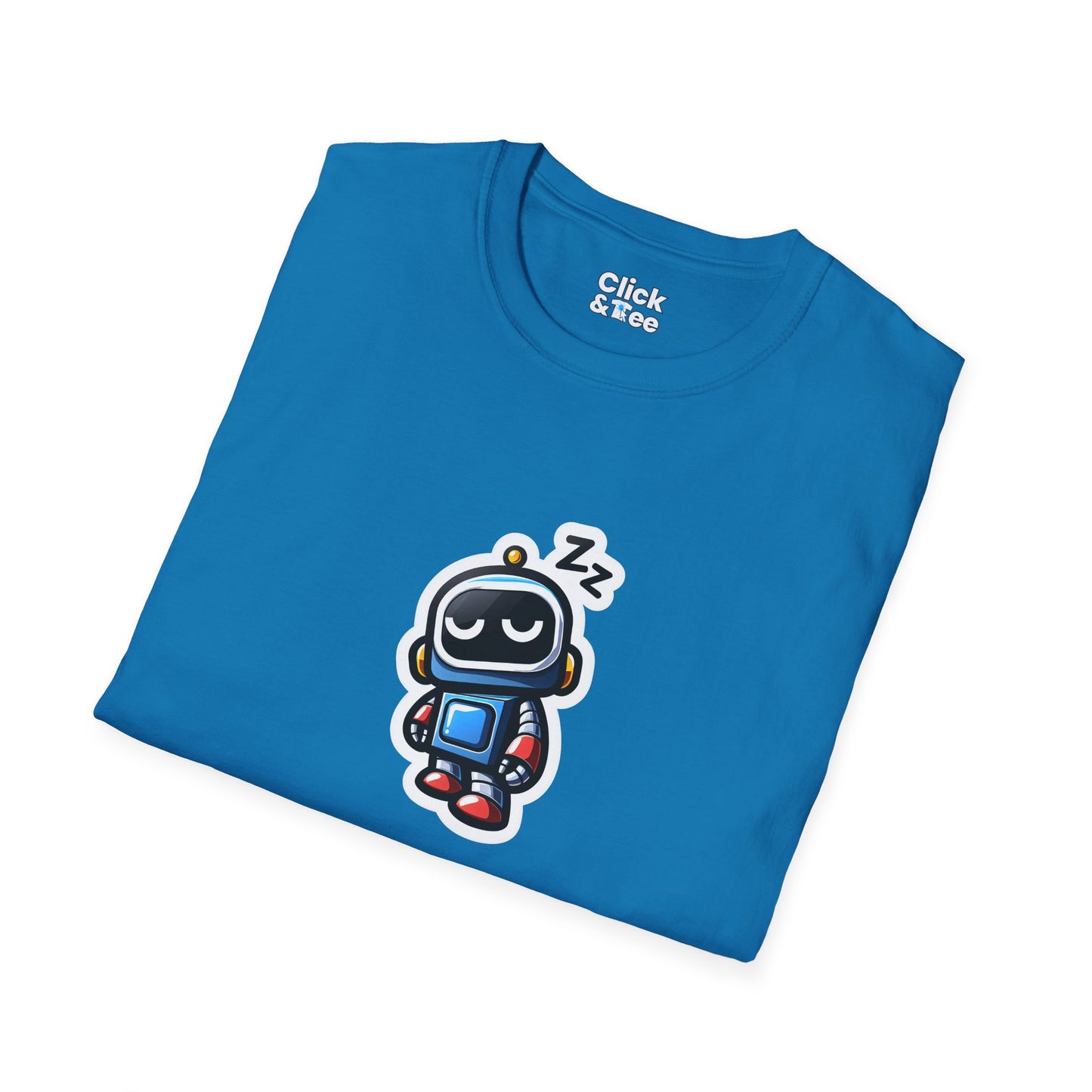Unique T-Shirt - Sleepy Robot Carrying a human - Cartoon Style T-Shirt