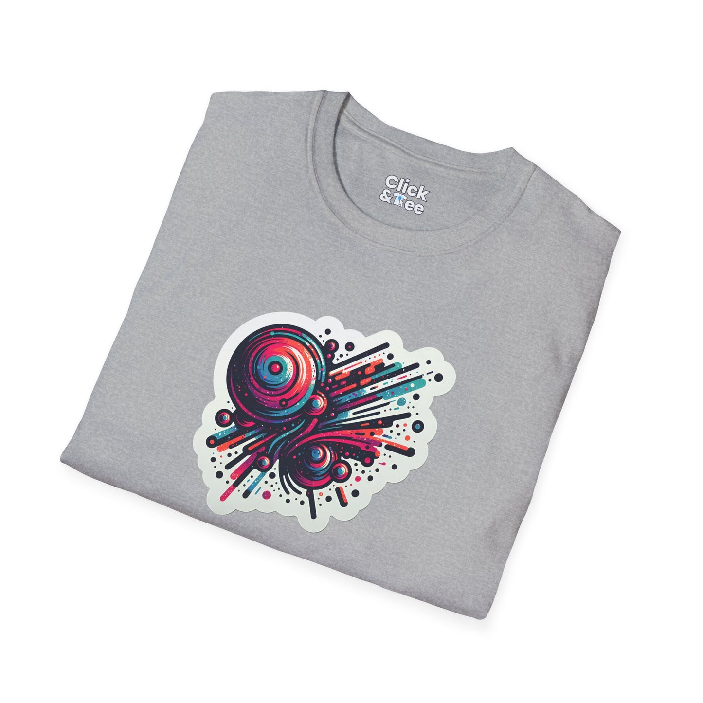 Graphic Art T-Shirt - Vibrant Abstract design Splattered - Graphic Art Style T-Shirt