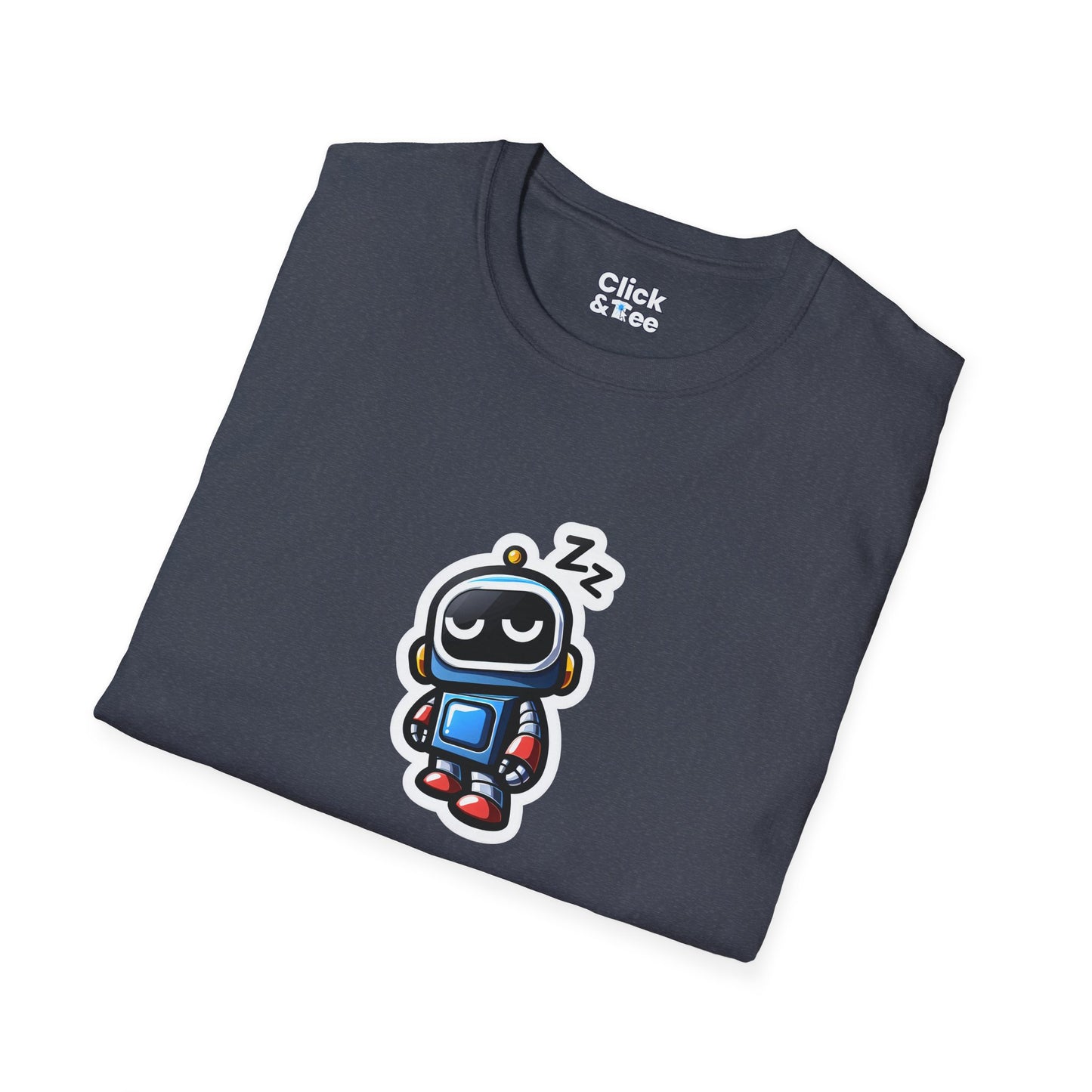 Unique T-Shirt - Sleepy Robot Carrying a human - Cartoon Style T-Shirt