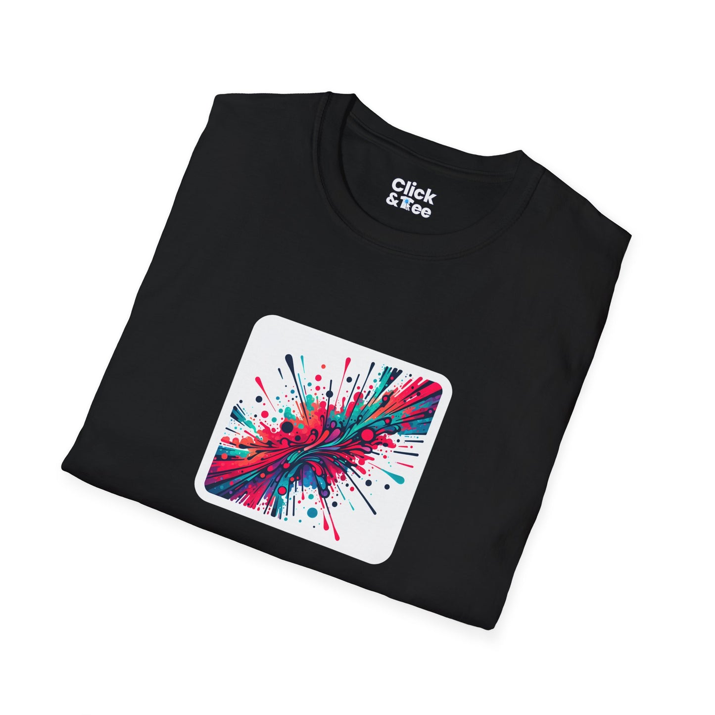 Color Splatter T-Shirt - Vibrant Abstract design Splattered - Color Splatter Style T-Shirt