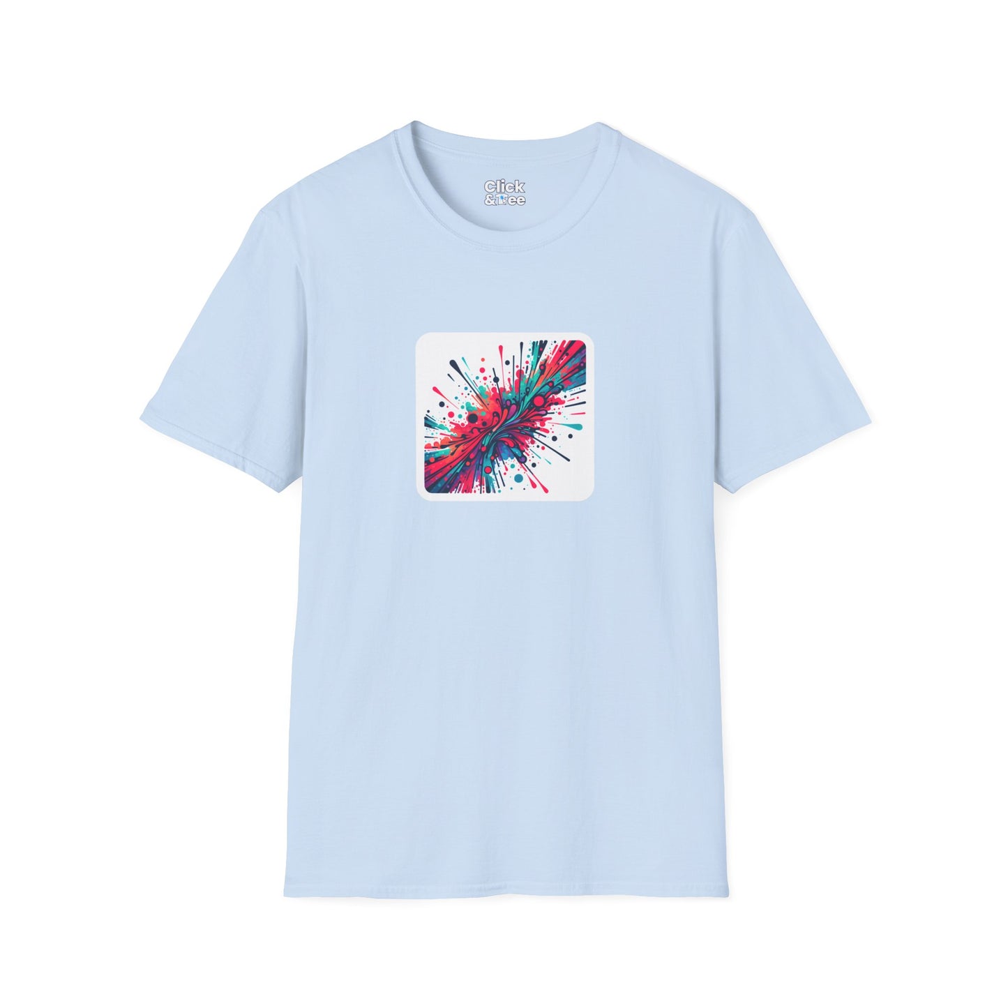 Color Splatter T-Shirt - Vibrant Abstract design Splattered - Color Splatter Style T-Shirt