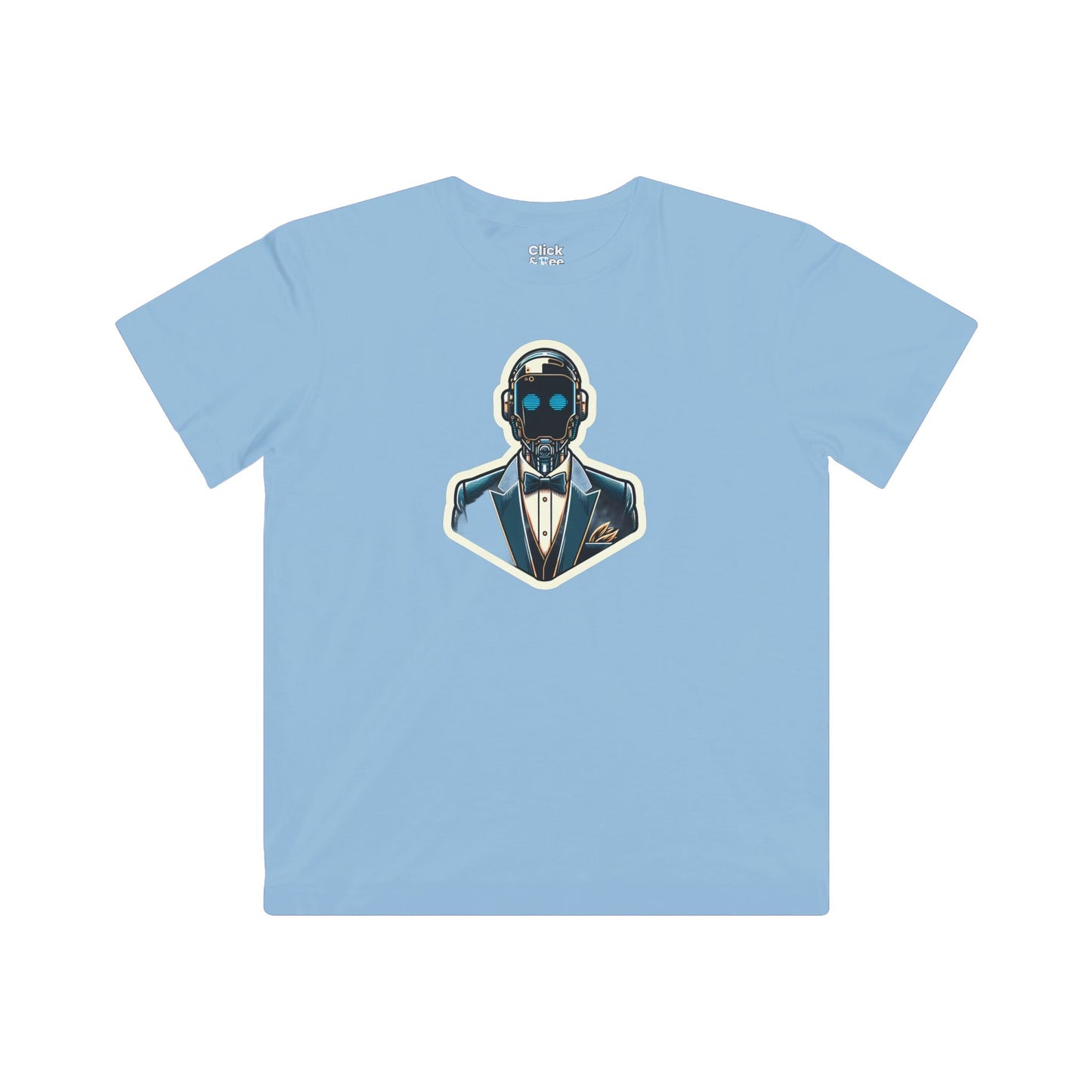 Kids Cyberpunk T-Shirt - Debonaire Elegant Droid Bartender Wearing a Fancy Suit - Cyberpunk Style T-Shirt