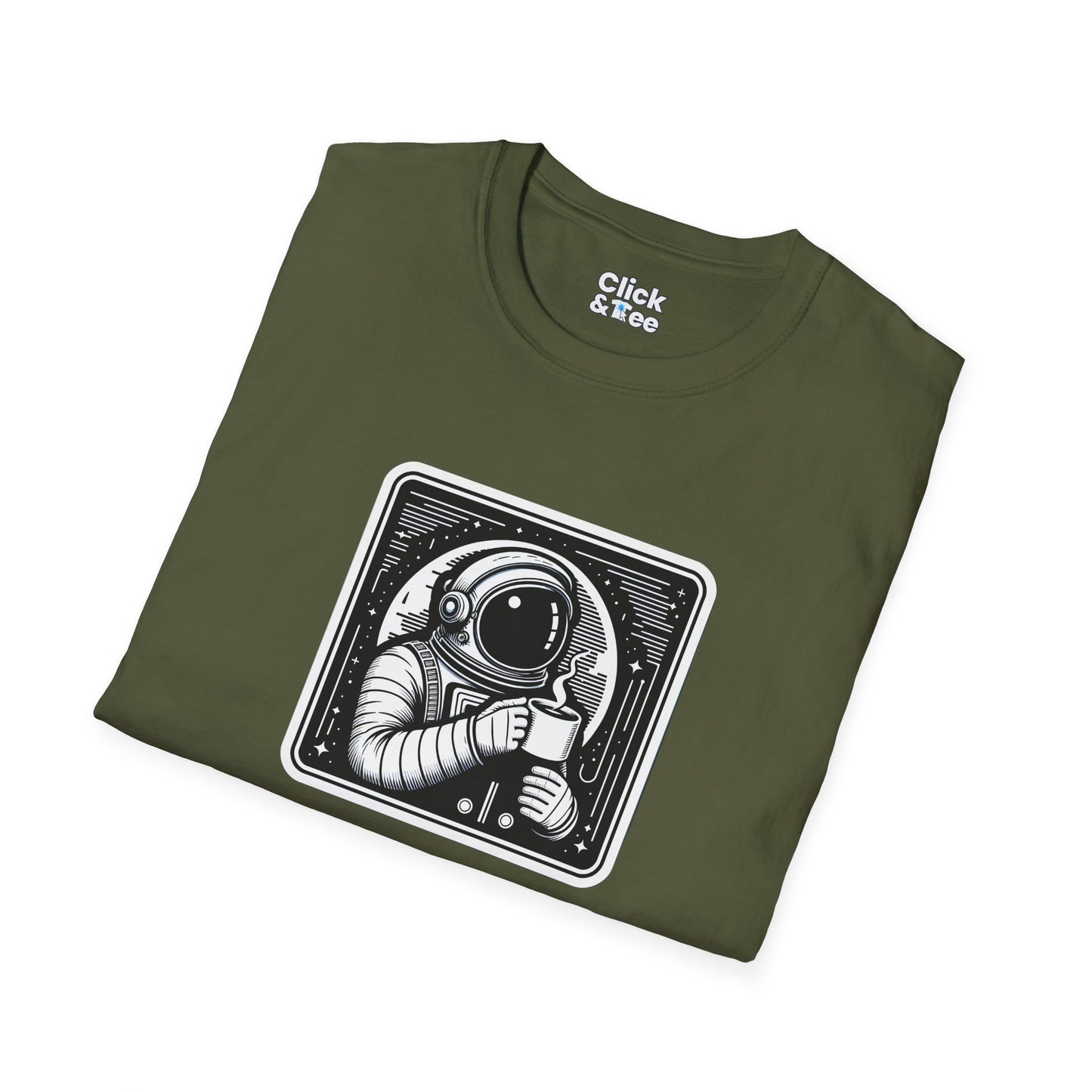 Retro T-Shirt - Astronaut Astronaut Drinking a coffee - Retro Style T-Shirt