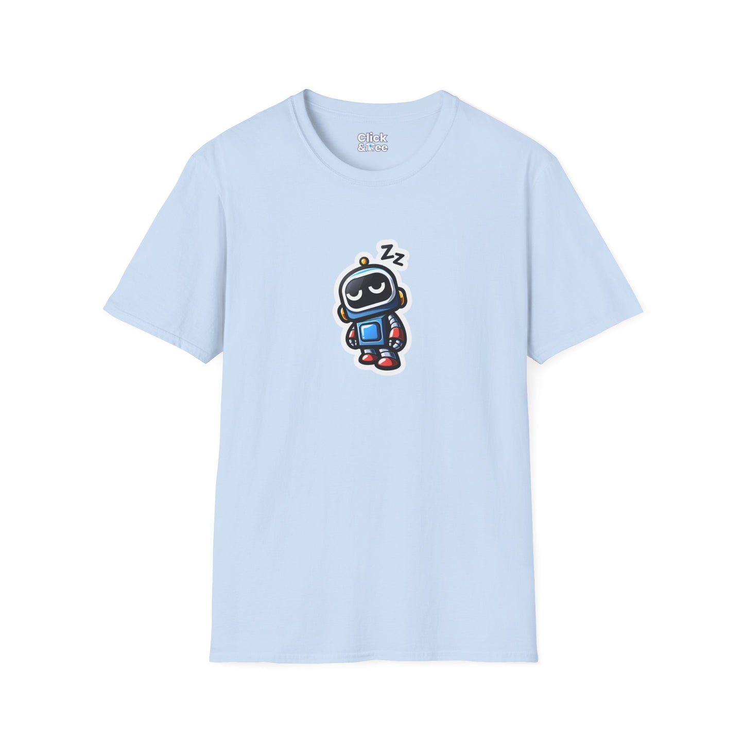 Unique T-Shirt - Sleepy Robot Carrying a human - Cartoon Style T-Shirt