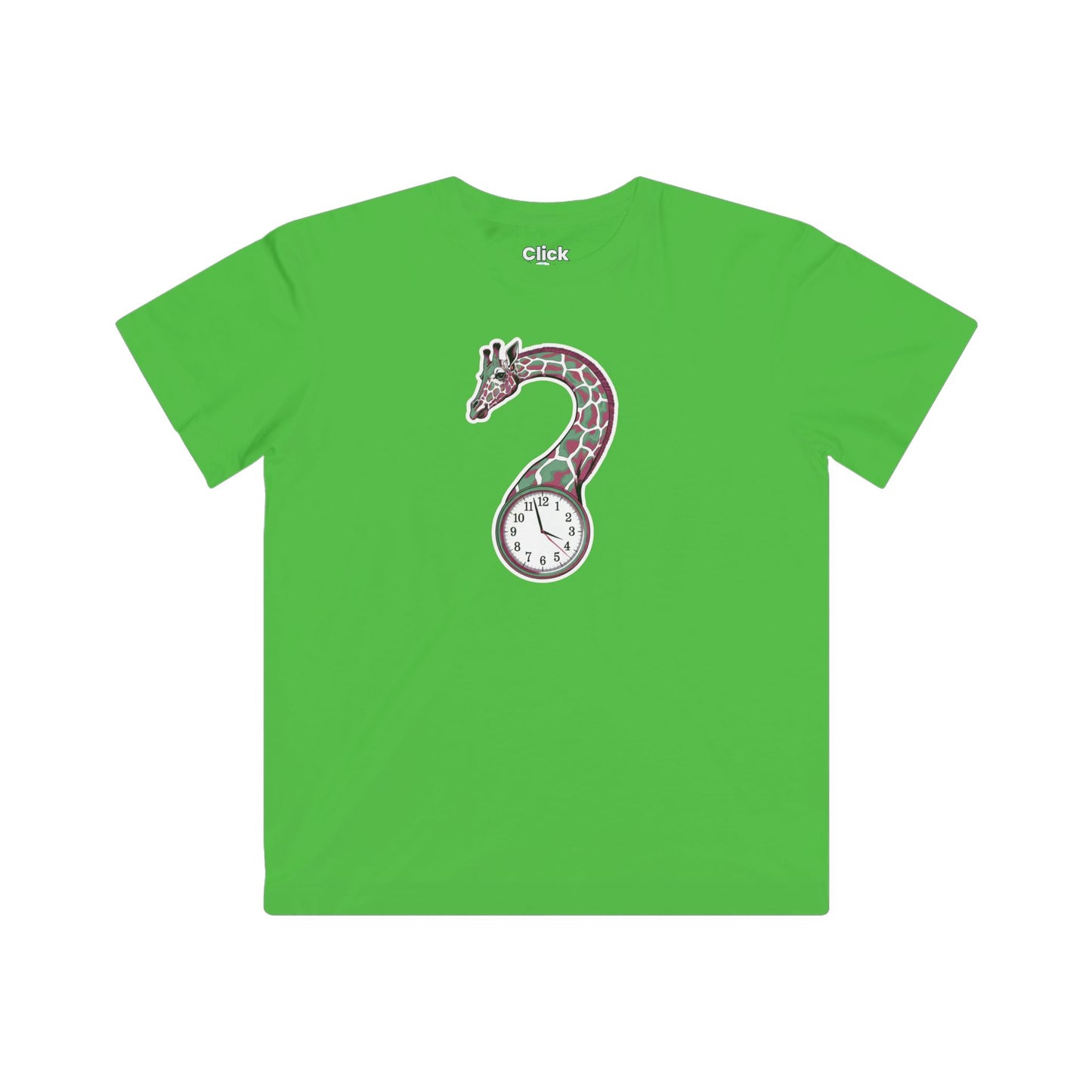 Kids Psychadelic T-Shirt - Insomniac Giraffe Bending Time - Psychadelic Style T-Shirt (ID86)