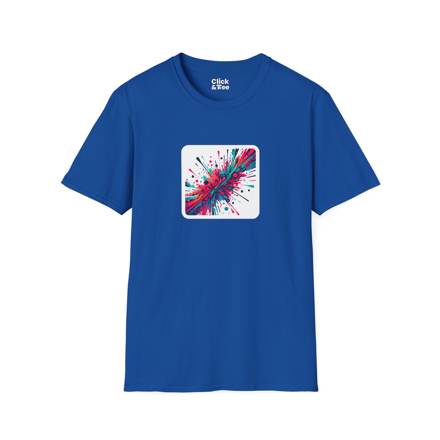 Color Splatter T-Shirt - Vibrant Abstract design Splattered - Color Splatter Style T-Shirt