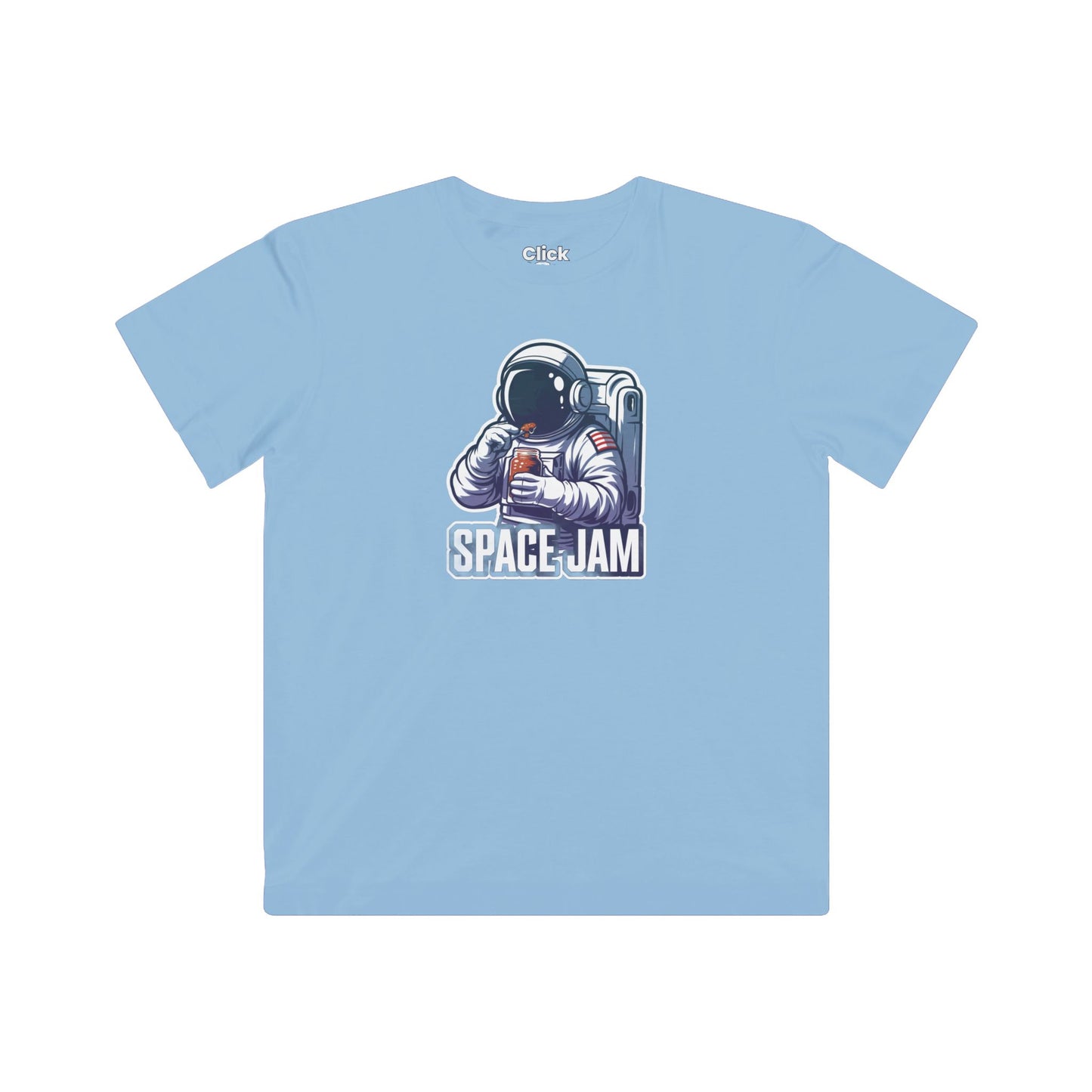 Kids Retro T-Shirt - Hungry Astronaut Eating Jam in Space - Retro Style T-Shirt