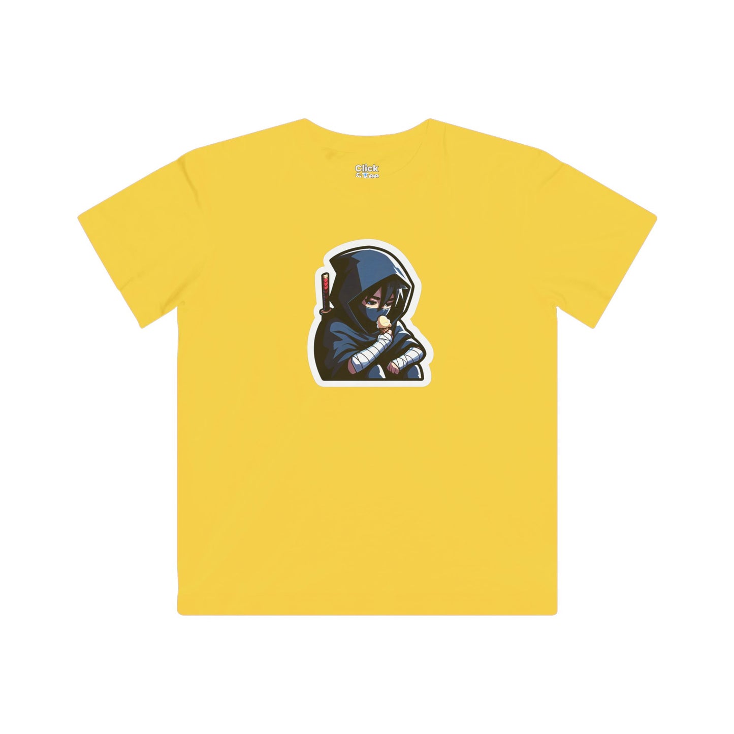 Kids Harem Anime T-Shirt - Lonely Ninja Warrior Eating Ice Cream - Harem Anime Style T-Shirt
