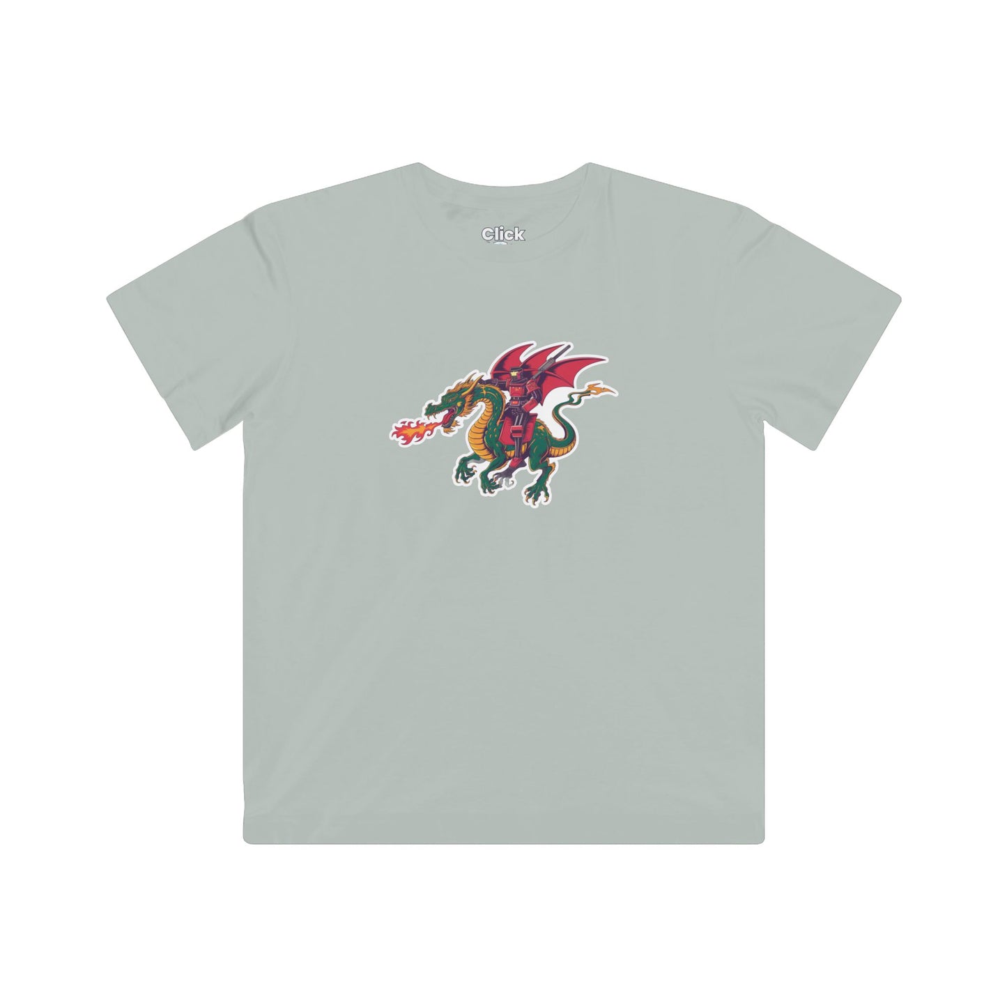 Kids Synthwave T-Shirt - Raging Robot Rebel Riding a Mythical Dragon - Synthwave Style T-Shirt
