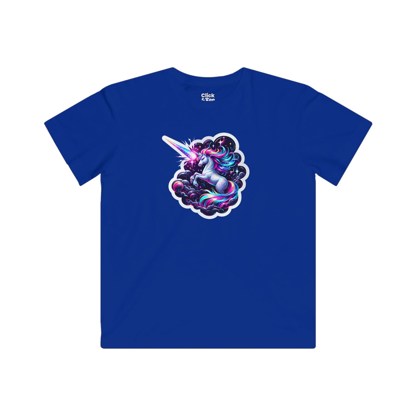 Kids 3D T-Shirt - Sparkly Unicorn Unleashing a Magic Storm - 3D Style T-Shirt