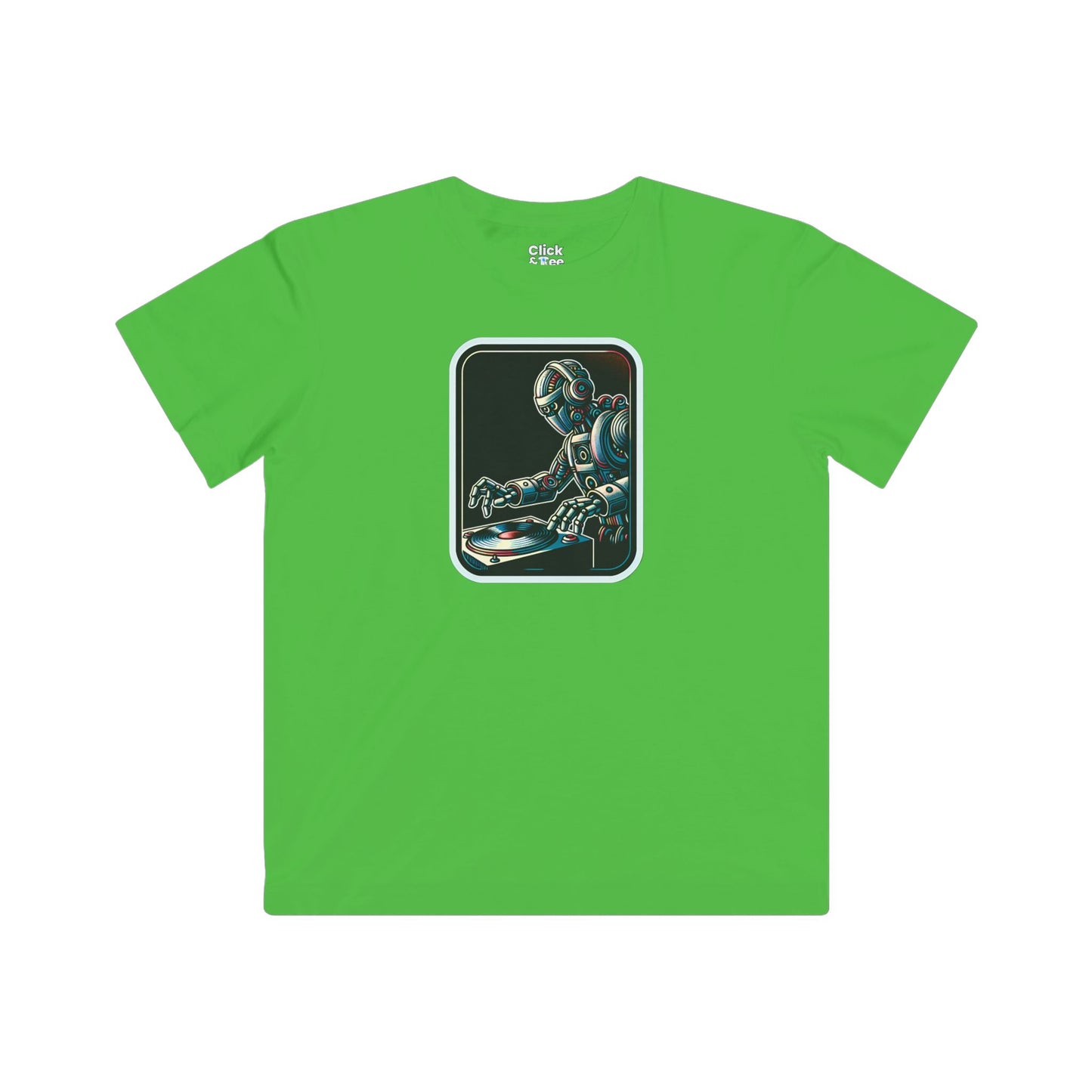 Kids Retro T-Shirt - Wild Retro Futuristic Robot DJing - Retro Style T-Shirt