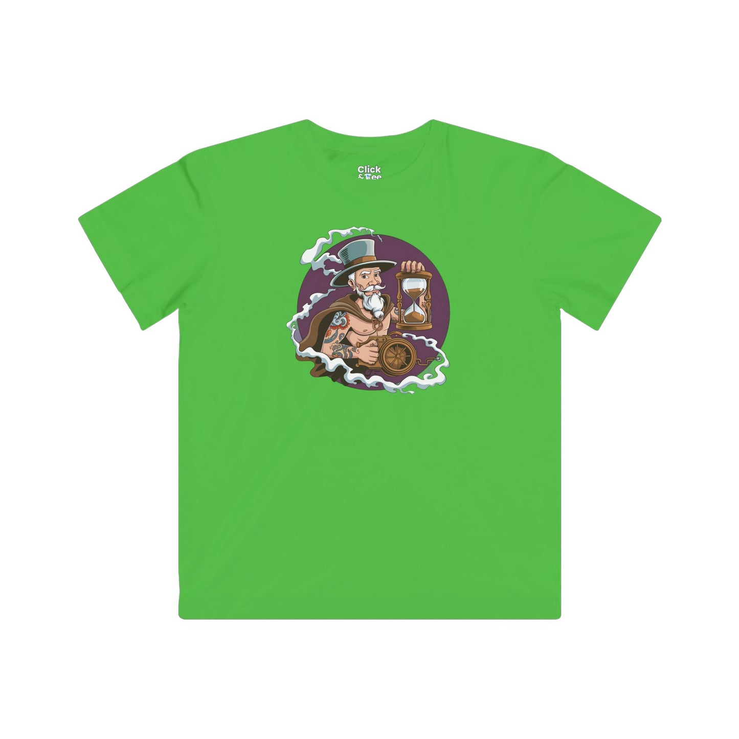 Kids Vector T-Shirt - Tattooed Alchemist Traveling through Time - Vector Style T-Shirt