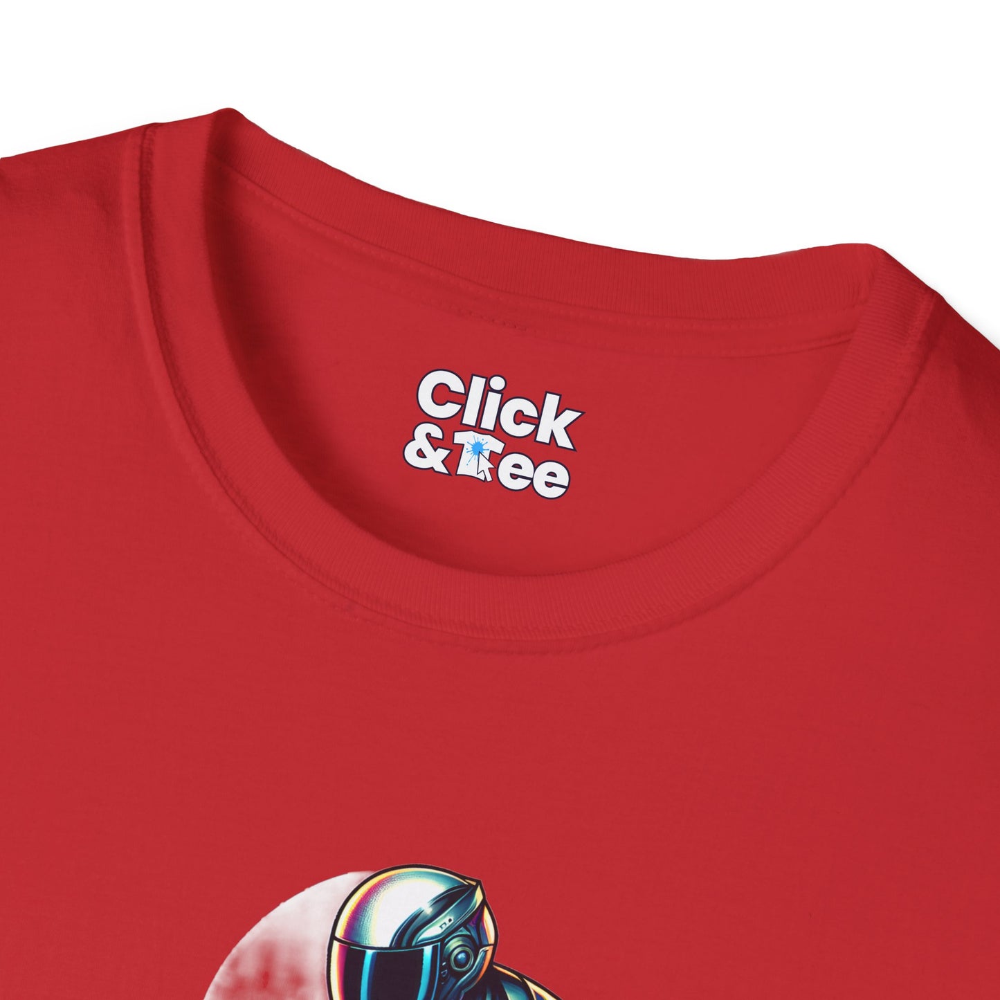 Synthwave T-Shirt - Futuristic Racer Riding a futuristic light bike - Synthwave Style T-Shirt