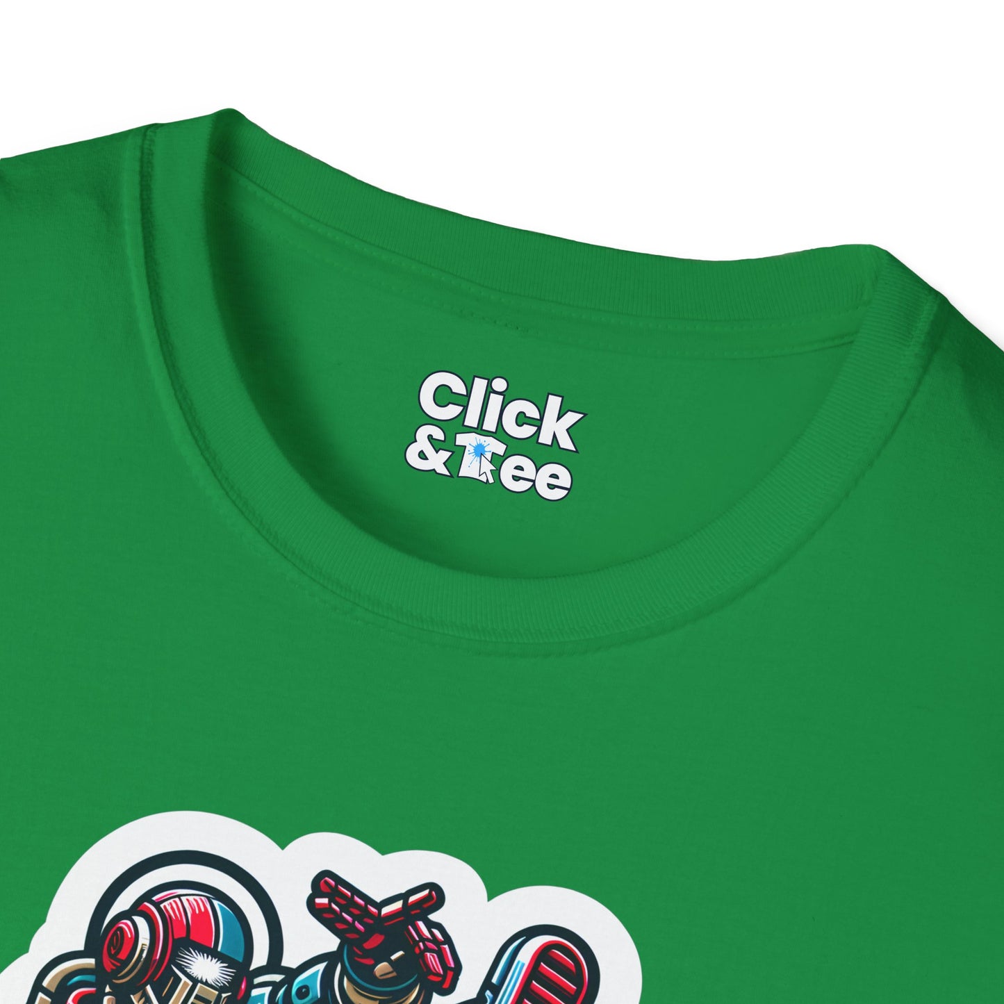 Retro T-Shirt - Aggressive Retro-Robot Breakdancing - Retro Style T-Shirt