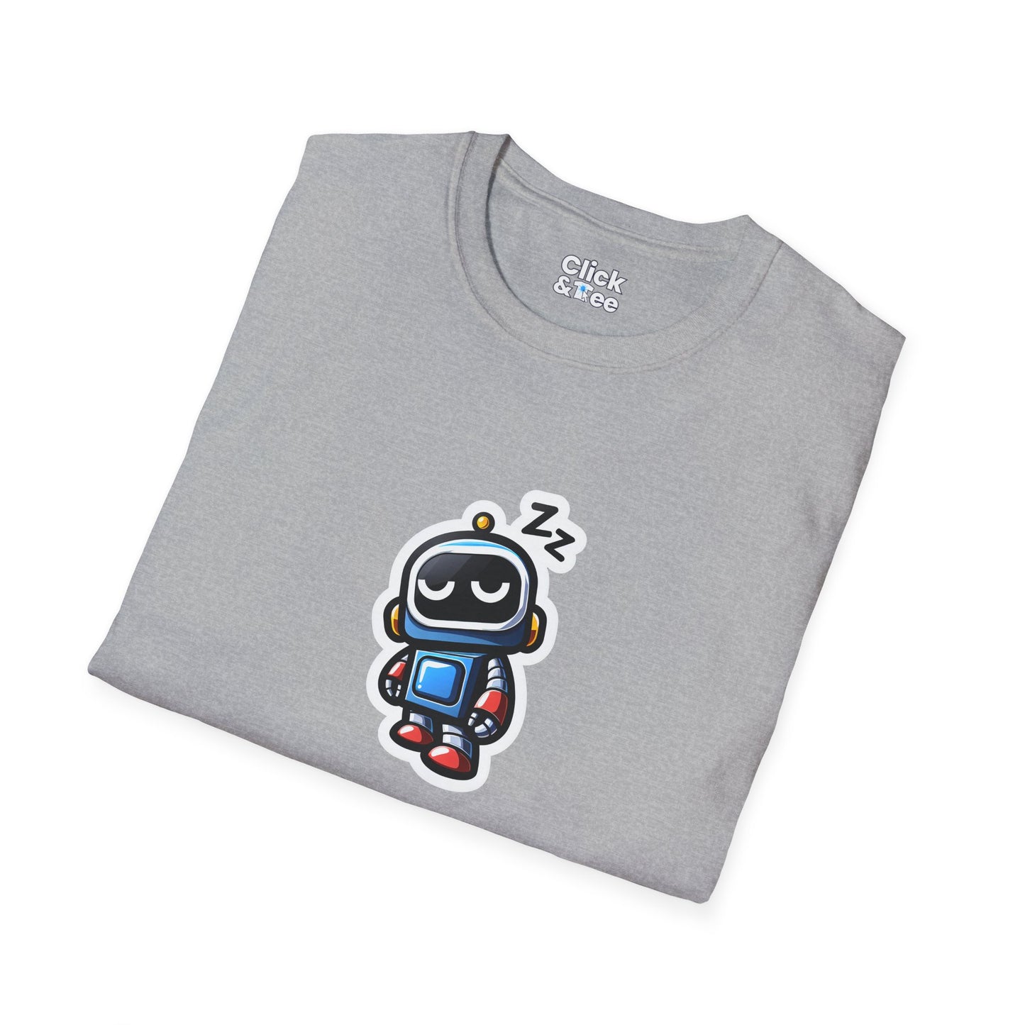 Unique T-Shirt - Sleepy Robot Carrying a human - Cartoon Style T-Shirt
