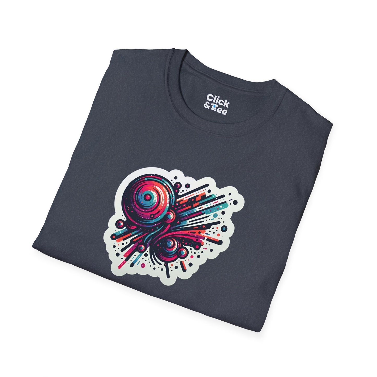 Graphic Art T-Shirt - Vibrant Abstract design Splattered - Graphic Art Style T-Shirt