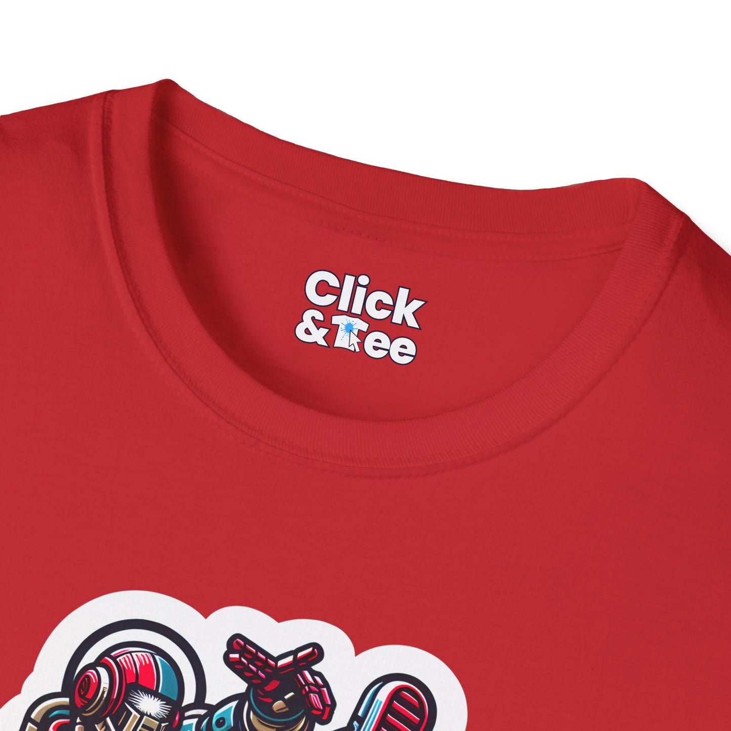 Retro T-Shirt - Aggressive Retro-Robot Breakdancing - Retro Style T-Shirt