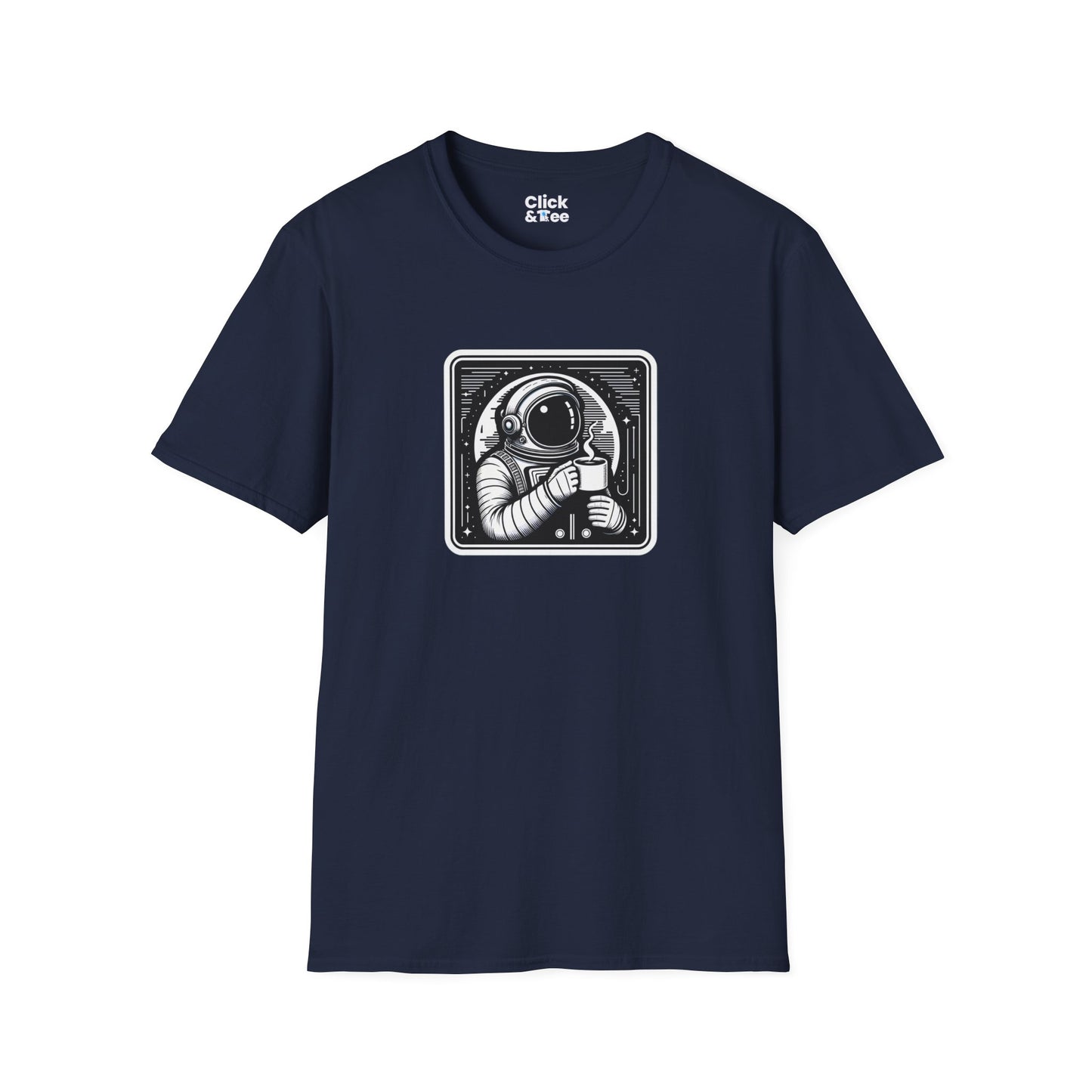 Retro T-Shirt - Astronaut Astronaut Drinking a coffee - Retro Style T-Shirt