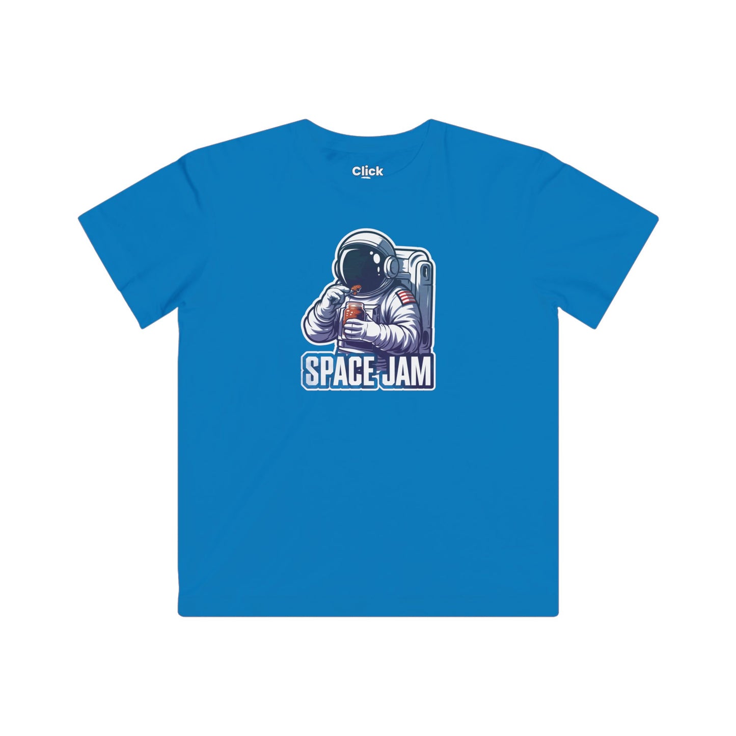Kids Retro T-Shirt - Hungry Astronaut Eating Jam in Space - Retro Style T-Shirt