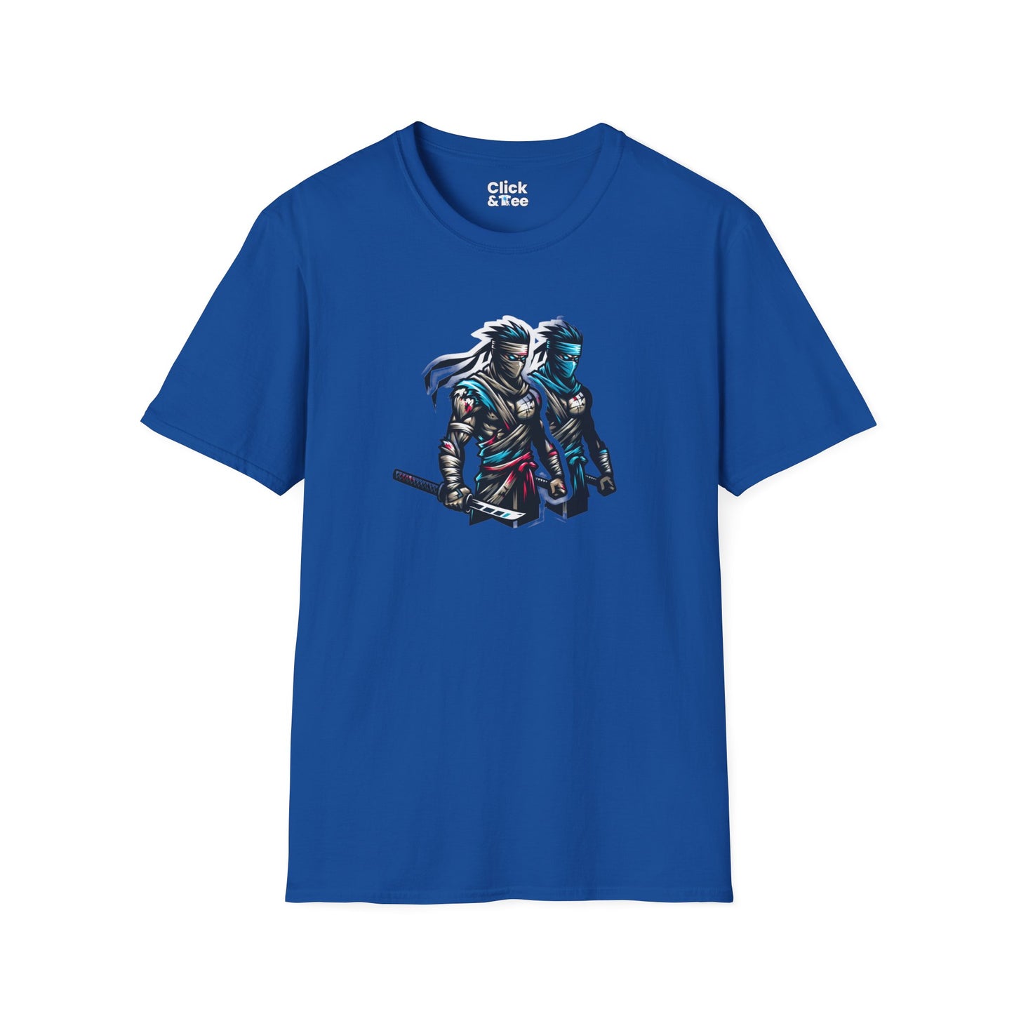 Realistic T-Shirt - Battle-scarred Warrior Ninja Ready for battle - Realistic Style T-Shirt
