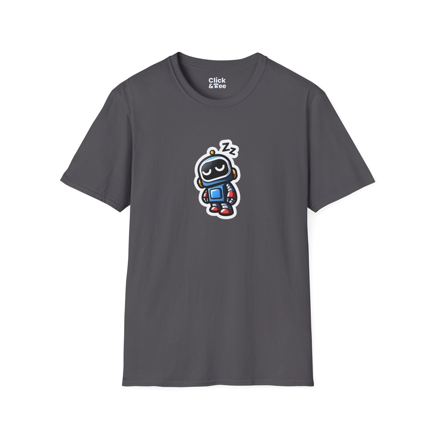 Unique T-Shirt - Sleepy Robot Carrying a human - Cartoon Style T-Shirt
