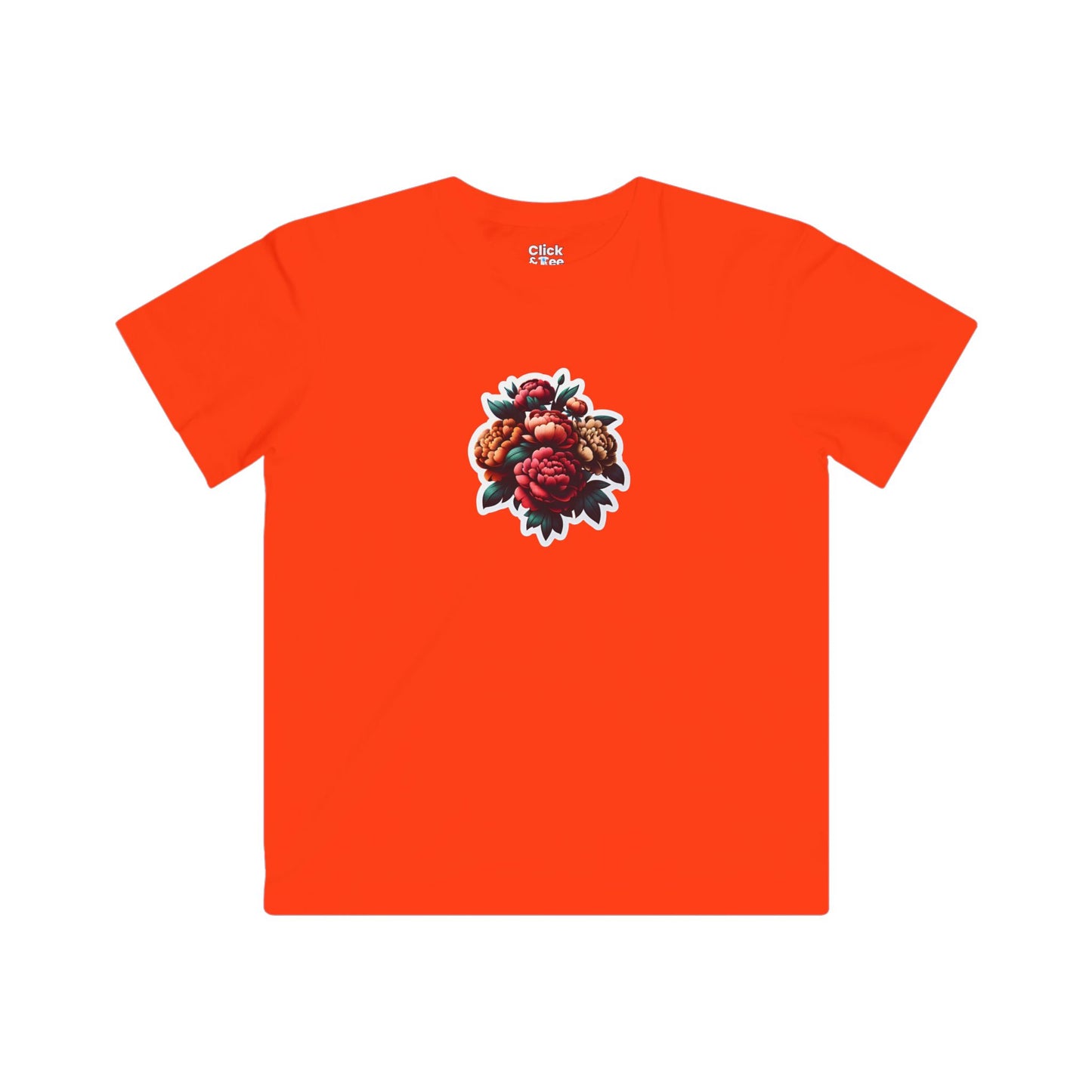 Kids Photography T-Shirt - Vibrant Beautiful Peonies in a Bouquet - Photography Style T-Shirt