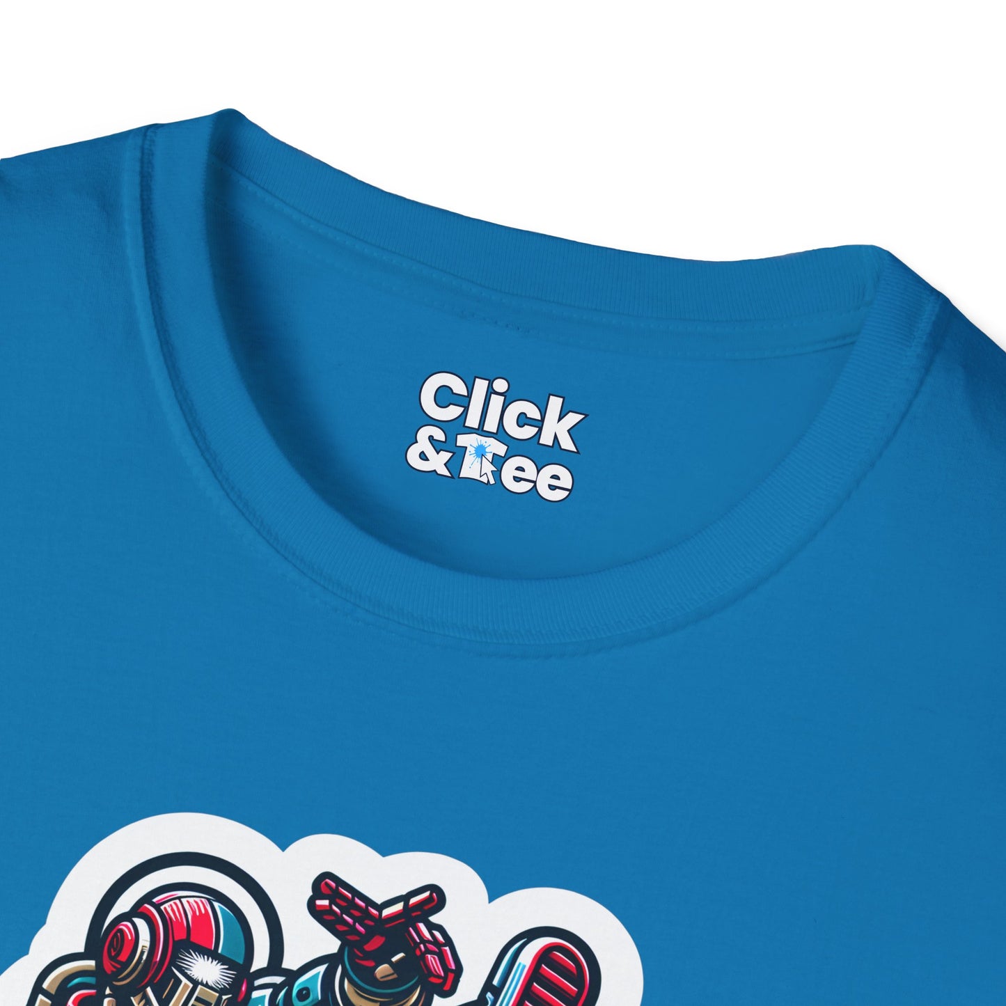 Retro T-Shirt - Aggressive Retro-Robot Breakdancing - Retro Style T-Shirt