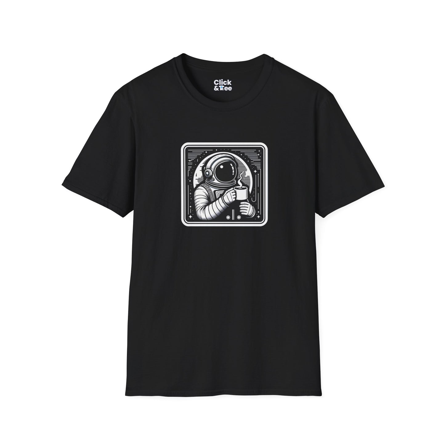 Retro T-Shirt - Astronaut Astronaut Drinking a coffee - Retro Style T-Shirt