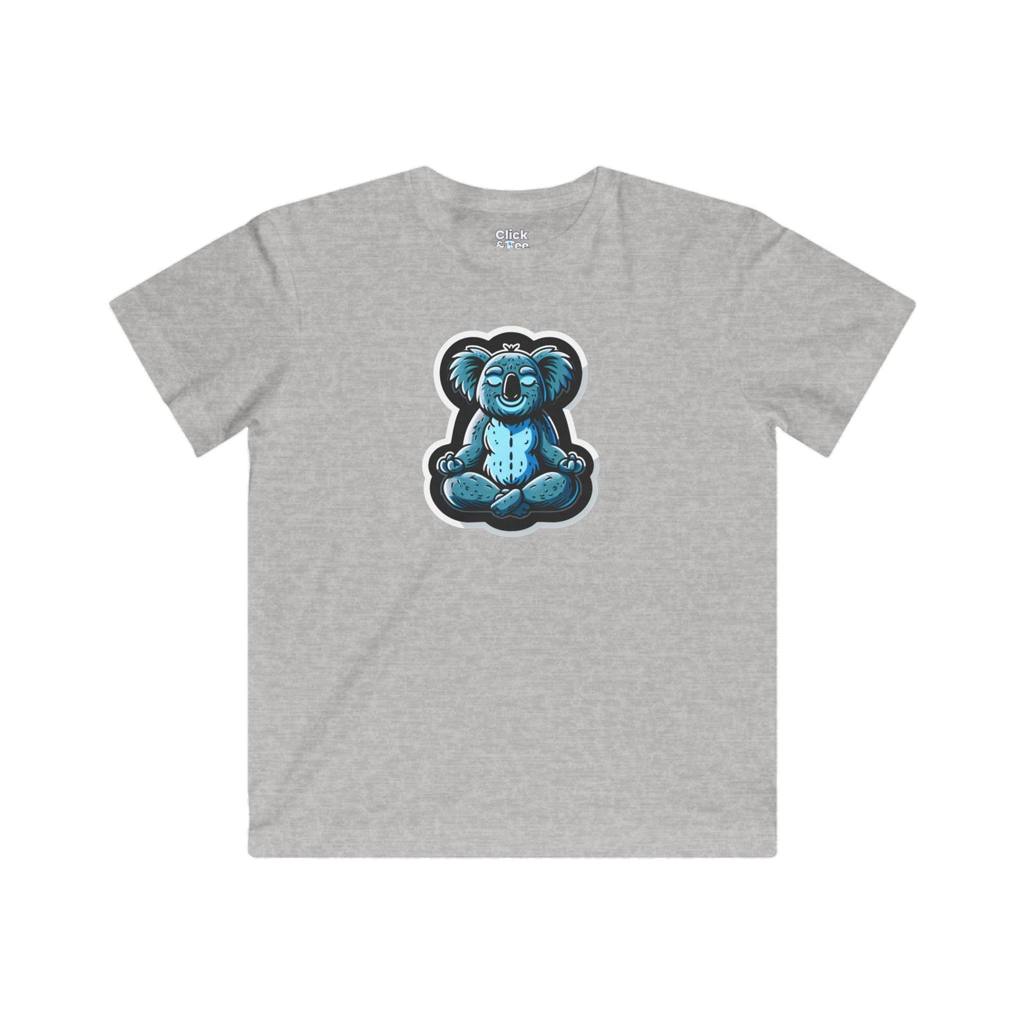 Kids Vector T-Shirt - Happy Koala Meditating - Vector Style T-Shirt
