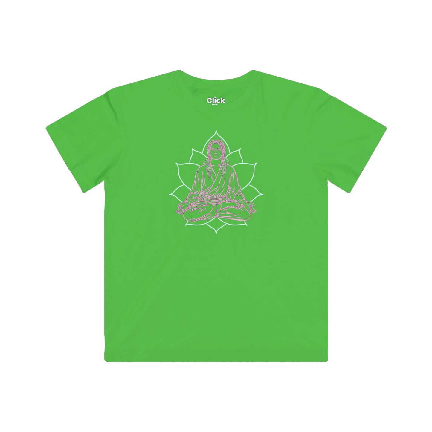 Kids 80s Neon T-Shirt - Enlightened Mystic Meditating - 80s Neon Style T-Shirt