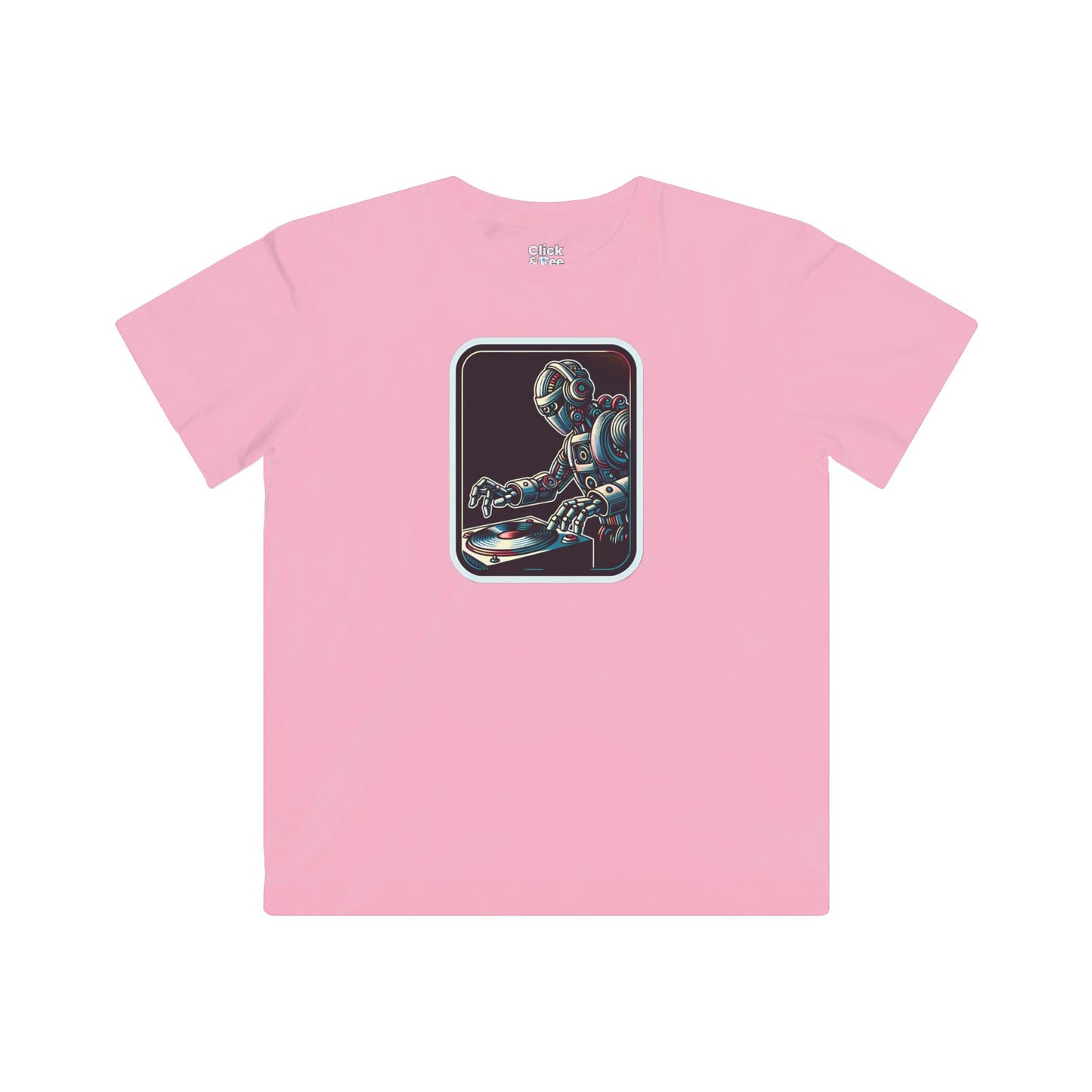 Kids Retro T-Shirt - Wild Retro Futuristic Robot DJing - Retro Style T-Shirt