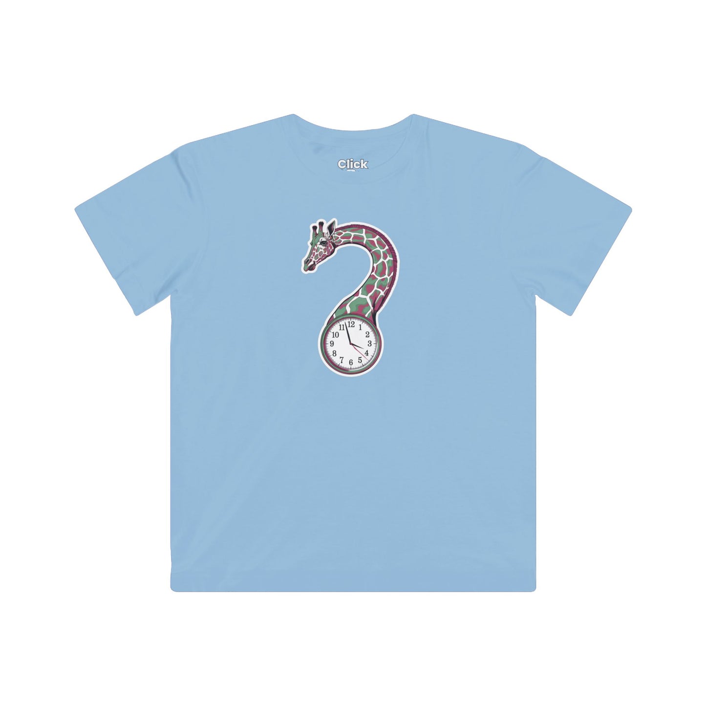 Kids Psychadelic T-Shirt - Insomniac Giraffe Bending Time - Psychadelic Style T-Shirt (ID86)