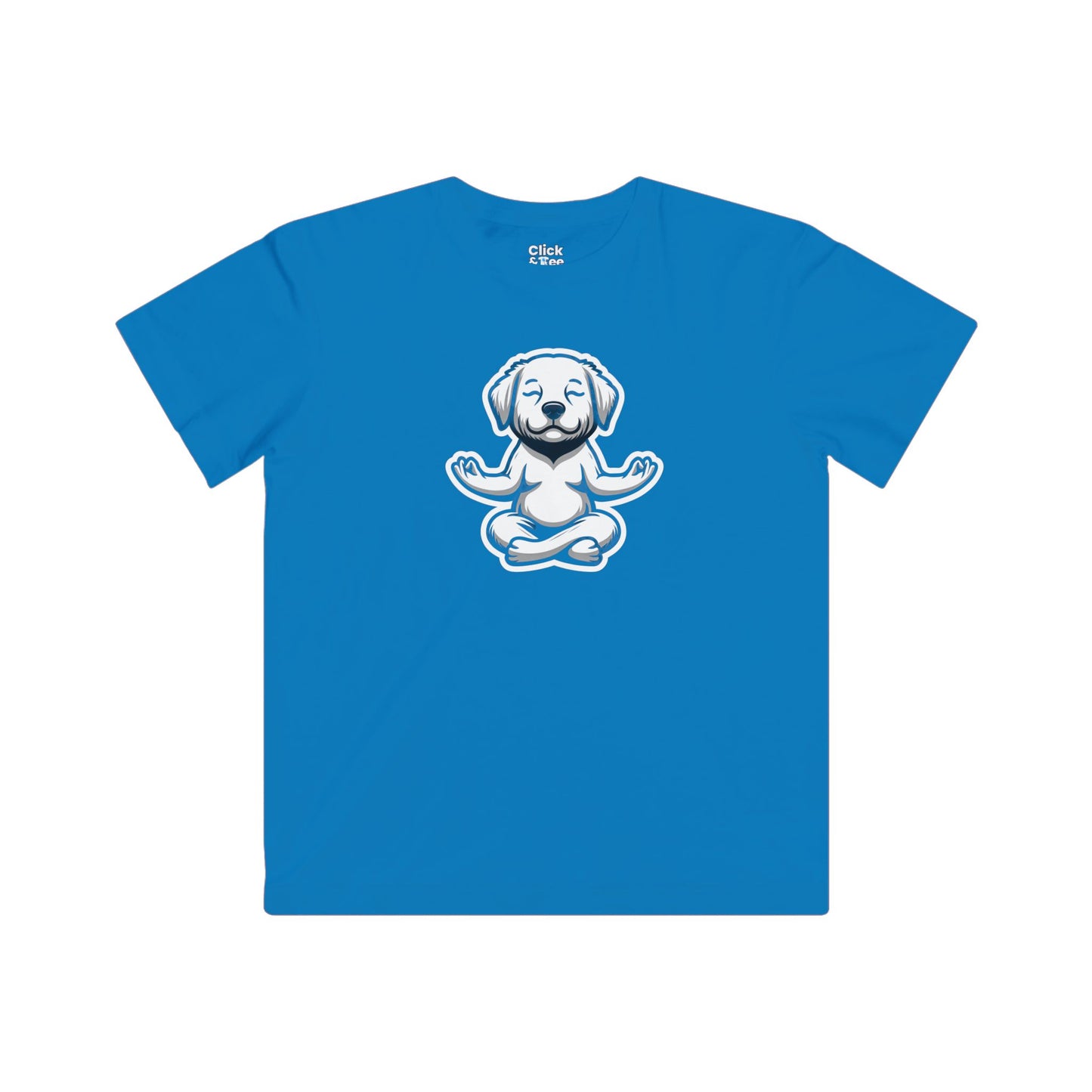 Kids Photography T-Shirt - Cute Puppy Meditating - Photography Style T-Shirt