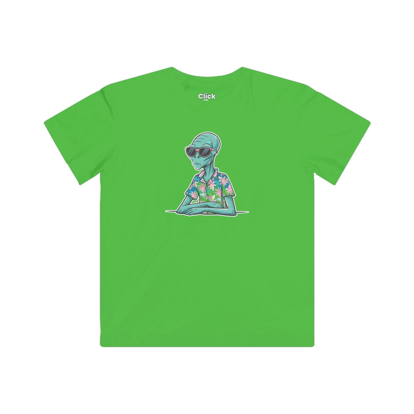 Kids Retro T-Shirt - Trendy Alien Relaxing in Miami Beach - Retro Style T-Shirt