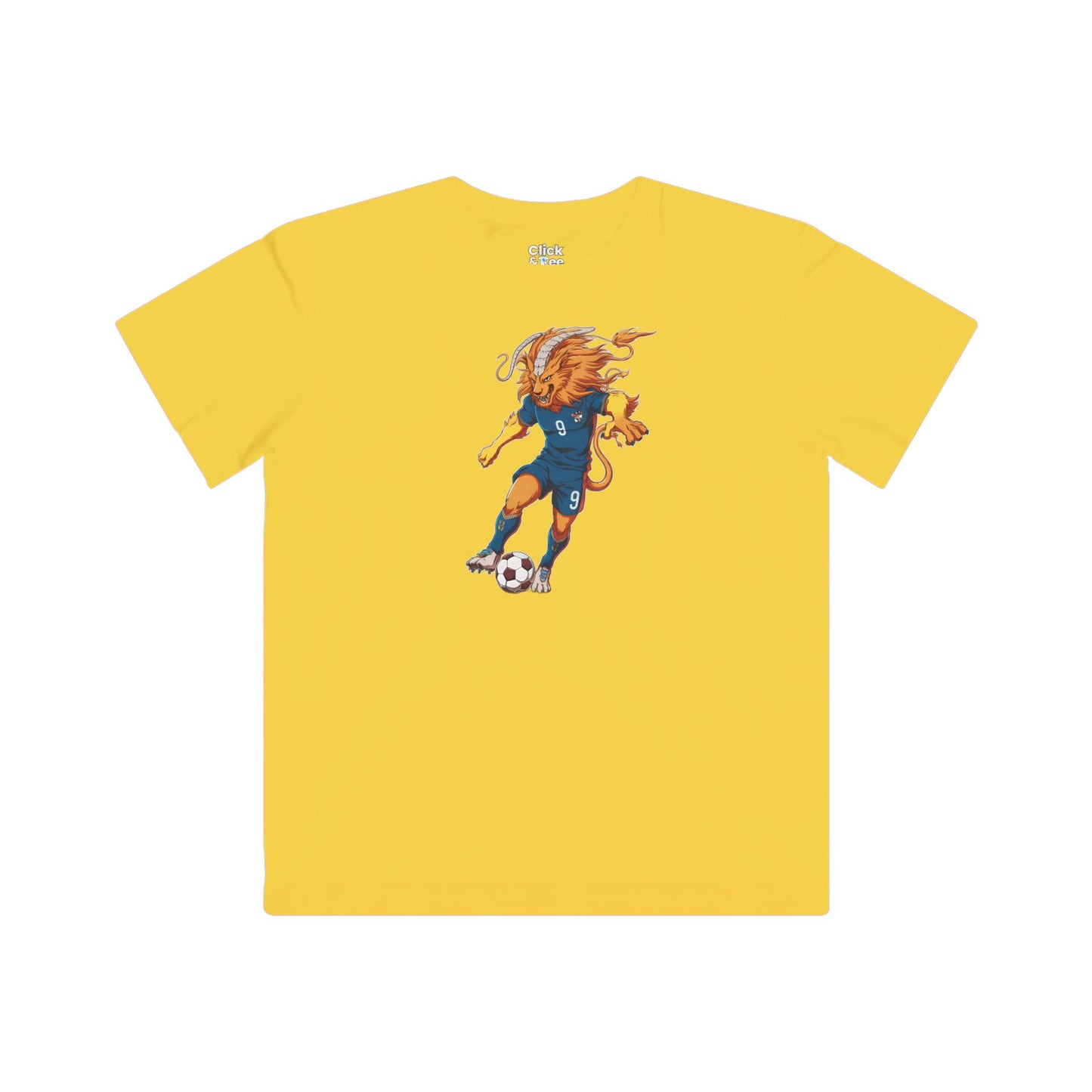 Kids Shonen Anime T-Shirt - Blazing Chimera Playing Soccer - Shonen Anime Style T-Shirt