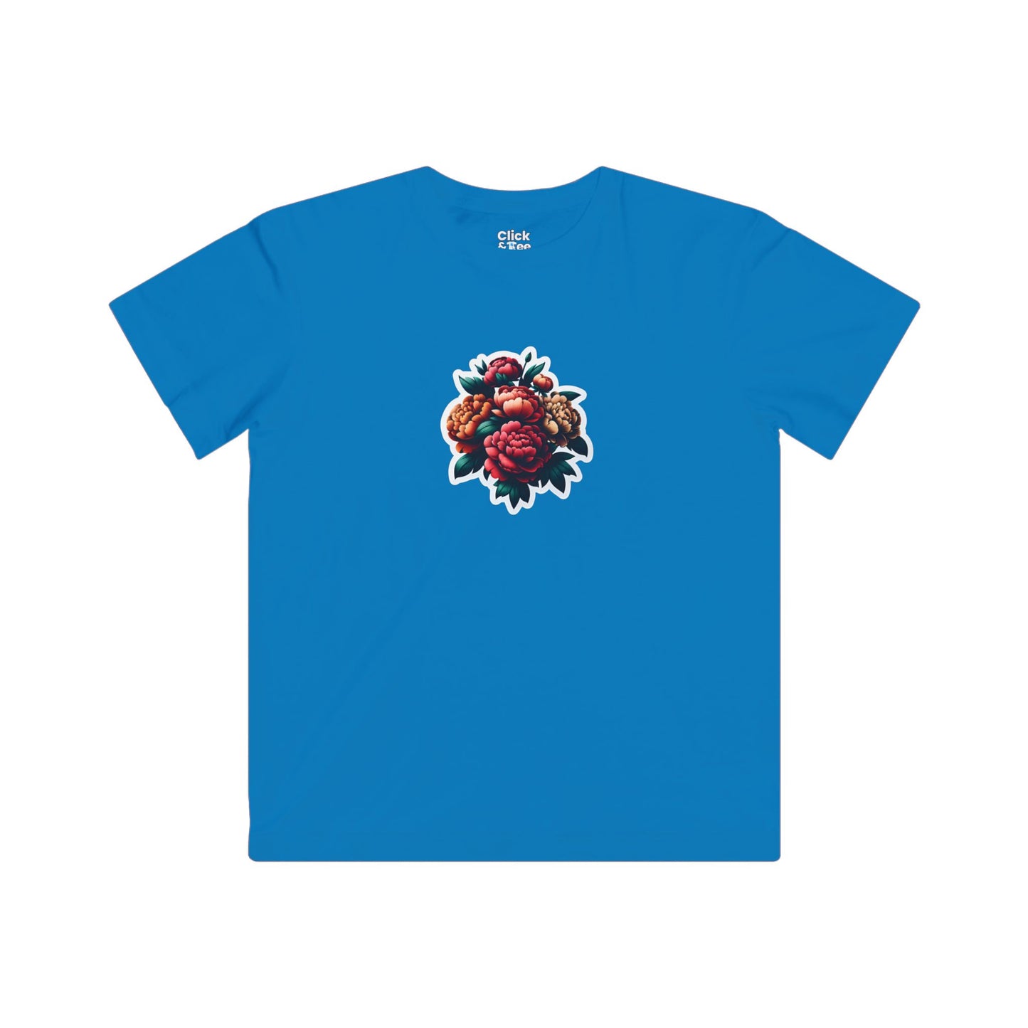 Kids Photography T-Shirt - Vibrant Beautiful Peonies in a Bouquet - Photography Style T-Shirt