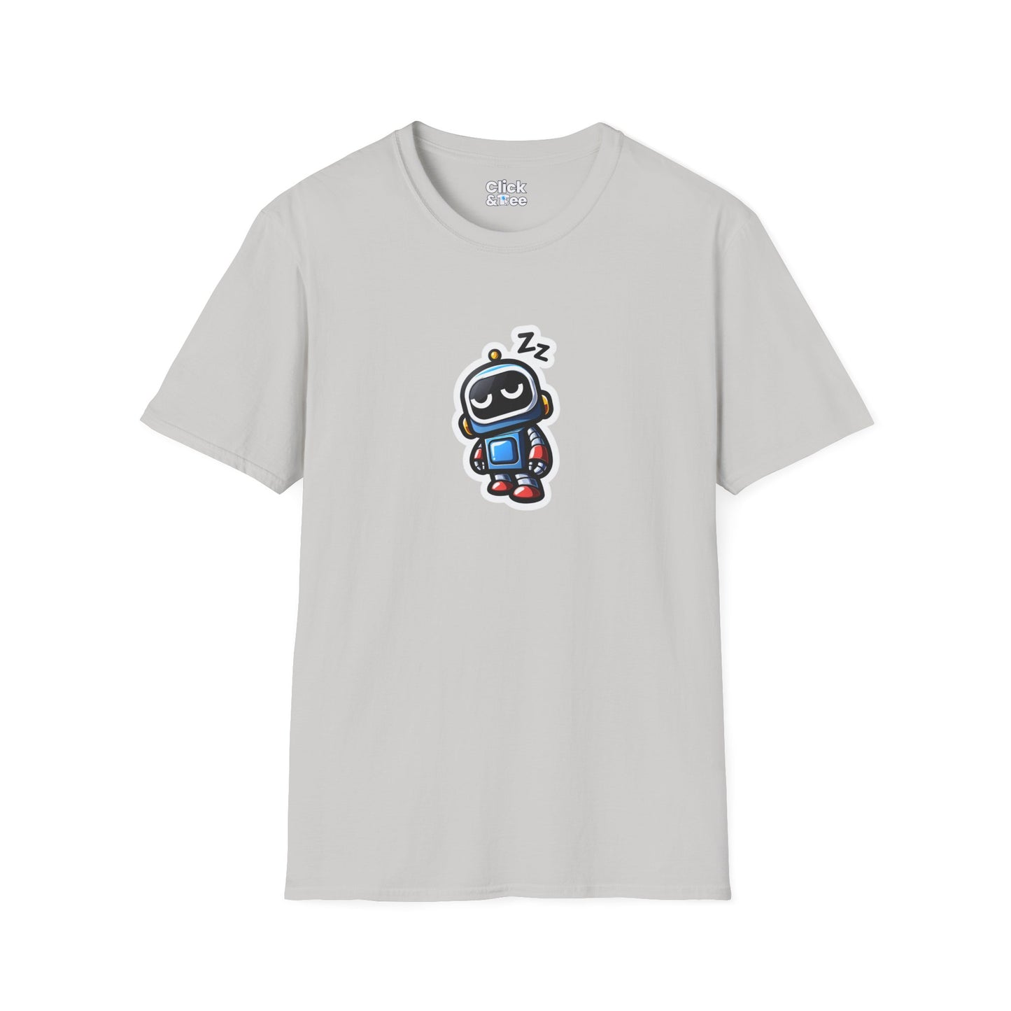 Unique T-Shirt - Sleepy Robot Carrying a human - Cartoon Style T-Shirt