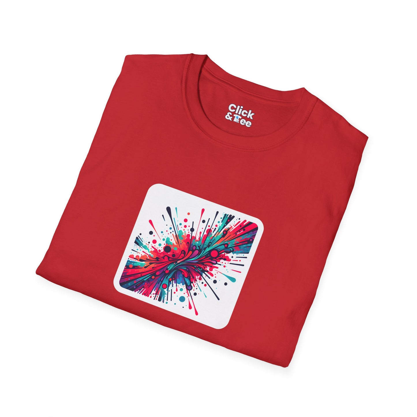 Color Splatter T-Shirt - Vibrant Abstract design Splattered - Color Splatter Style T-Shirt