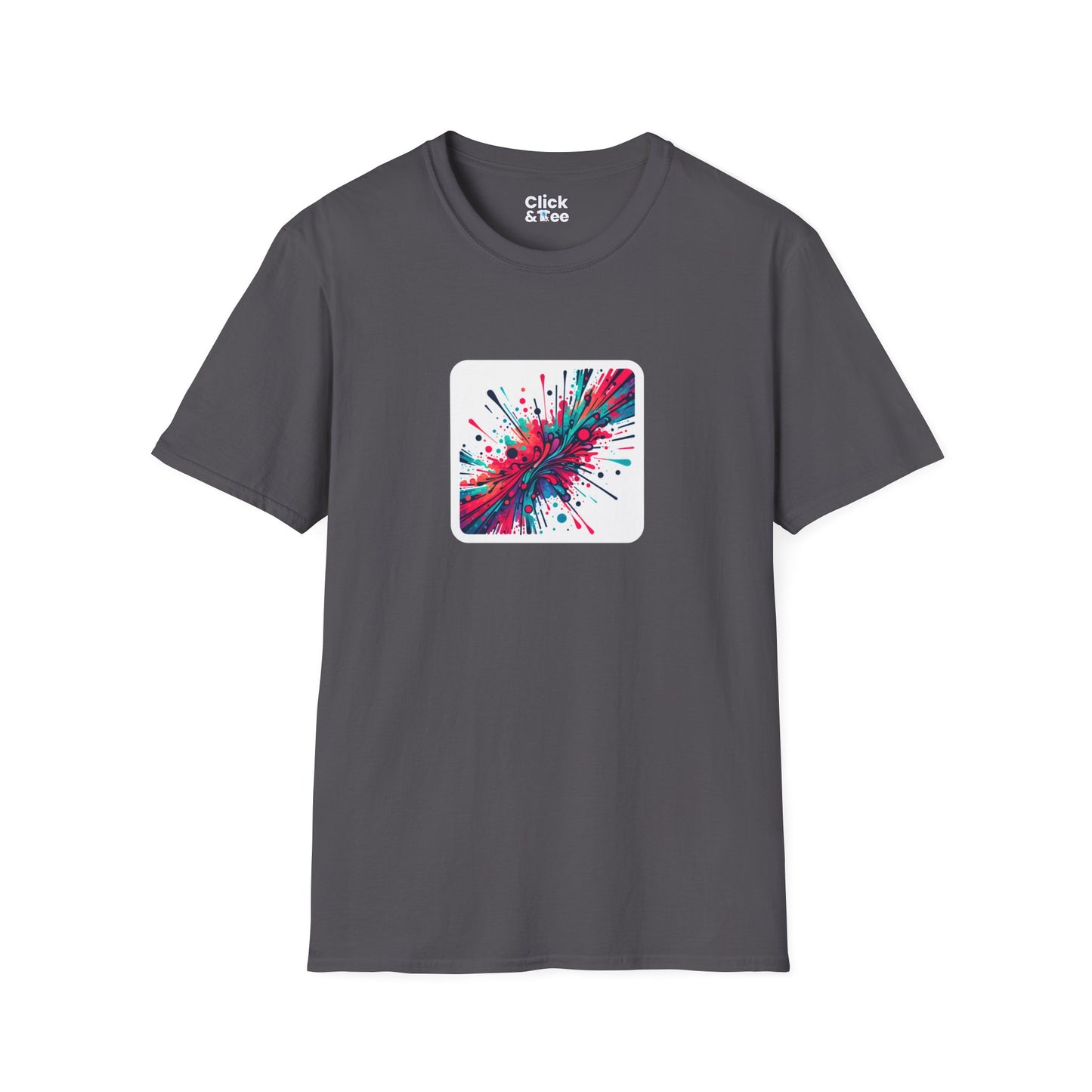 Color Splatter T-Shirt - Vibrant Abstract design Splattered - Color Splatter Style T-Shirt