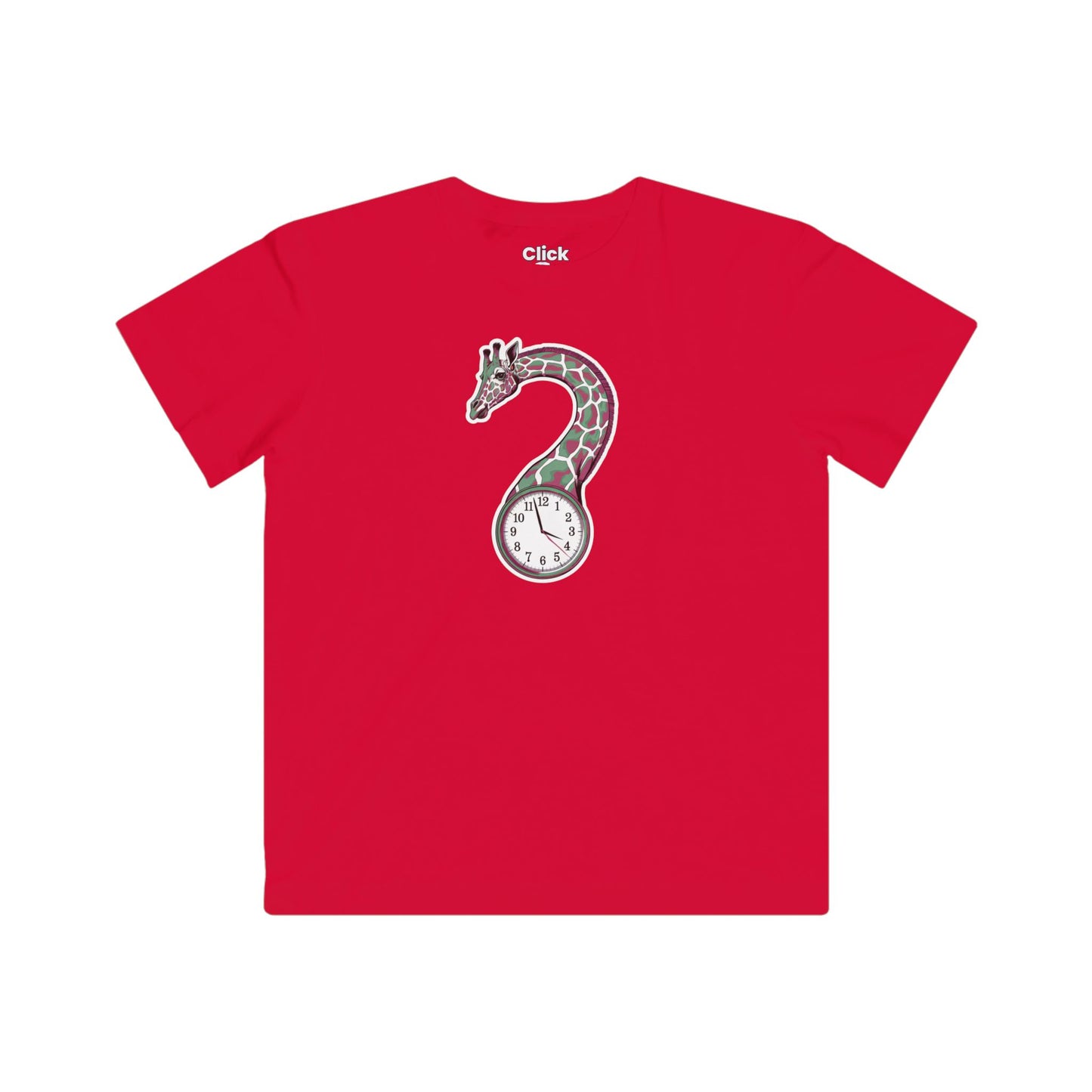 Kids Psychadelic T-Shirt - Insomniac Giraffe Bending Time - Psychadelic Style T-Shirt (ID86)