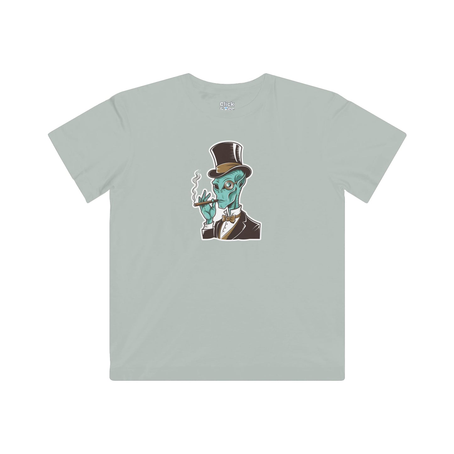 Kids Steampunk T-Shirt - Debonaire Trendy Alien Smoking a cigar - Steampunk Style T-Shirt