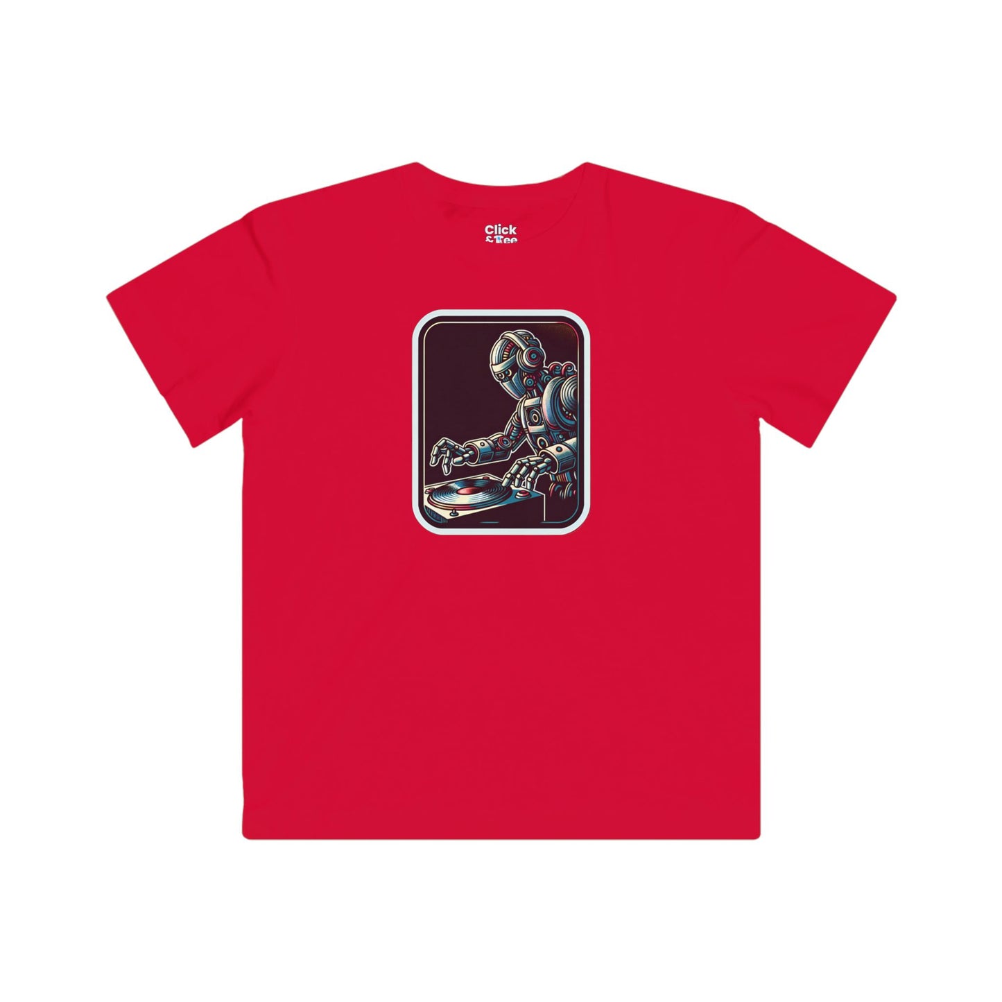 Kids Retro T-Shirt - Wild Retro Futuristic Robot DJing - Retro Style T-Shirt