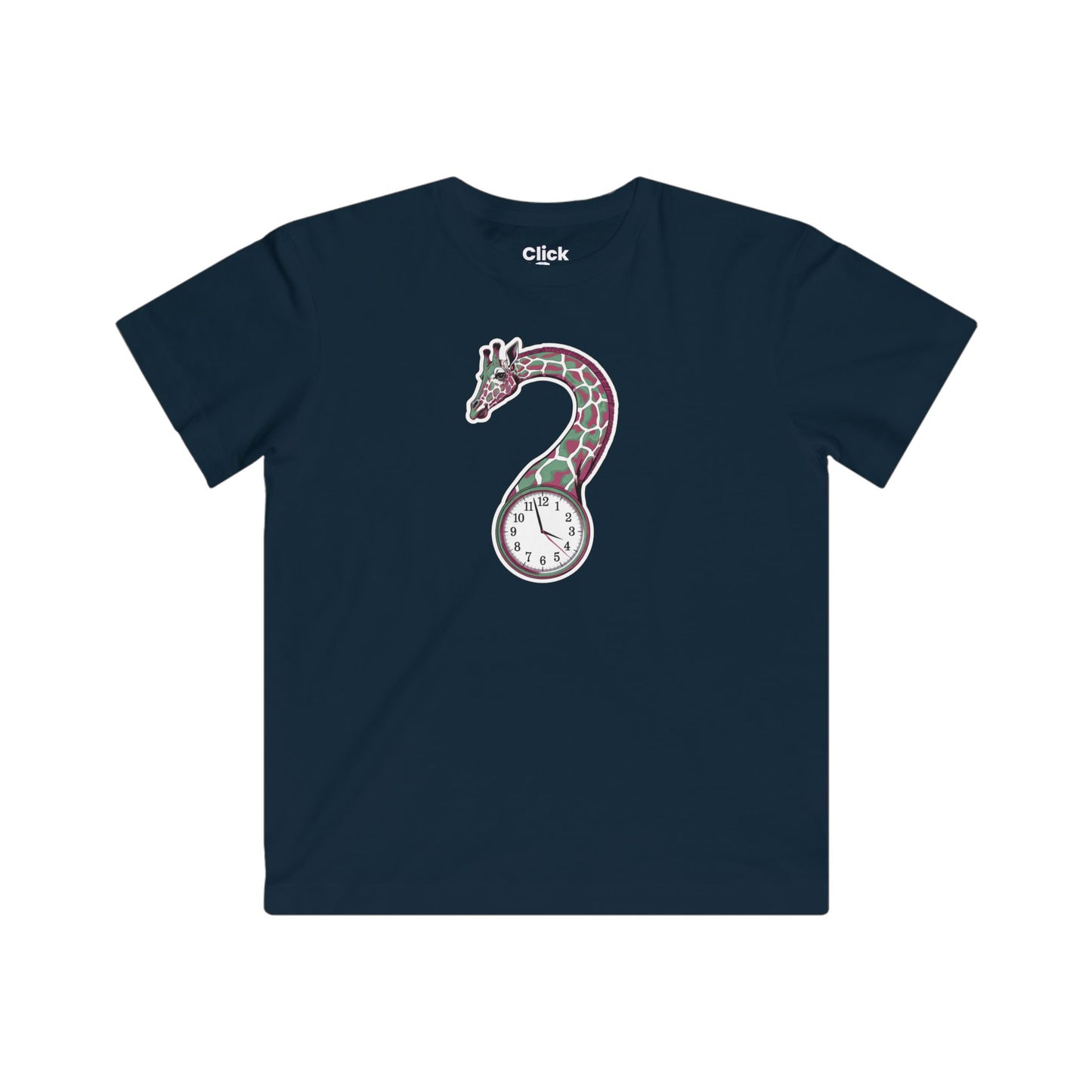 Kids Psychadelic T-Shirt - Insomniac Giraffe Bending Time - Psychadelic Style T-Shirt (ID86)