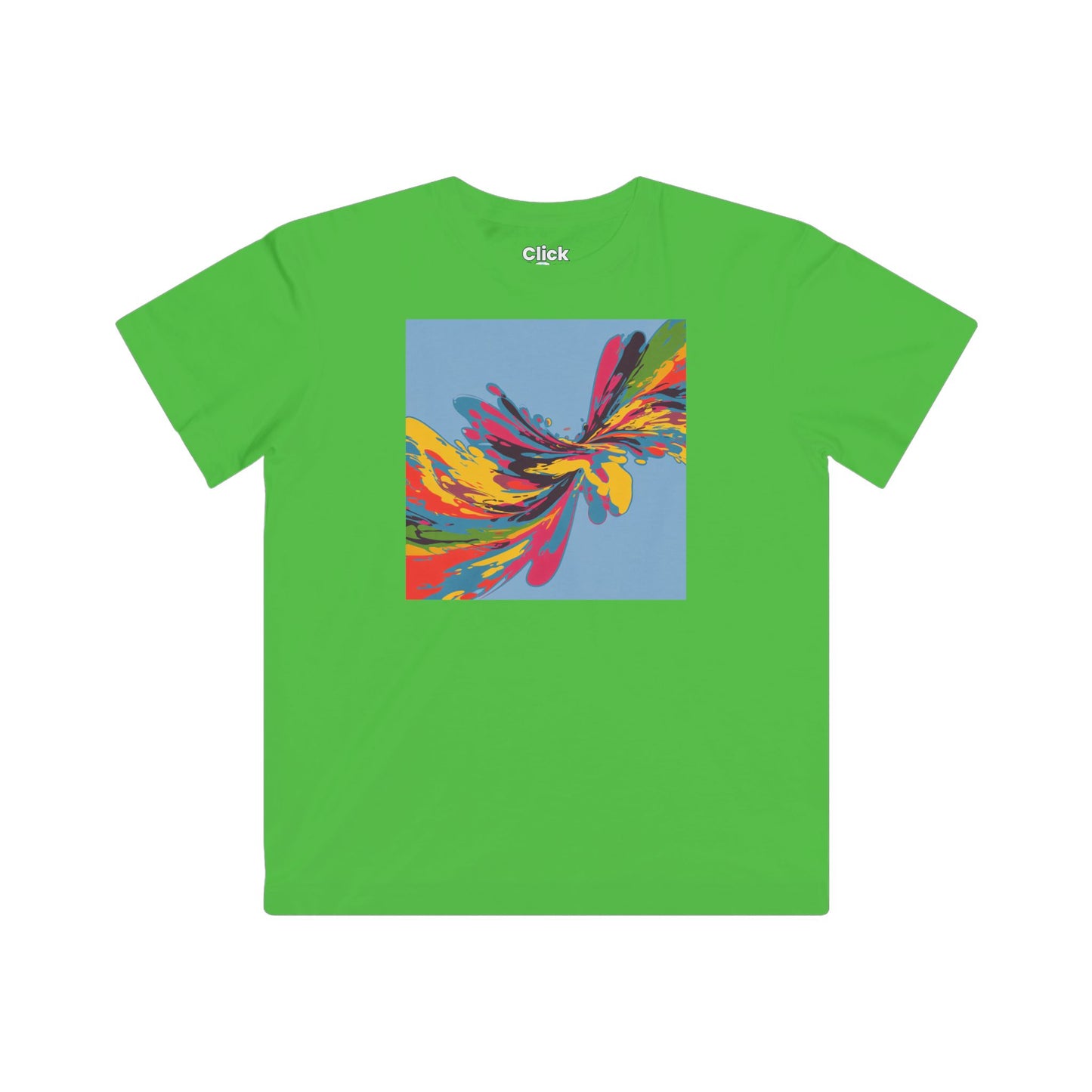 Kids Color Splatter T-Shirt - Abstract Art in a Flowing Explosion - Color Splatter Style T-Shirt