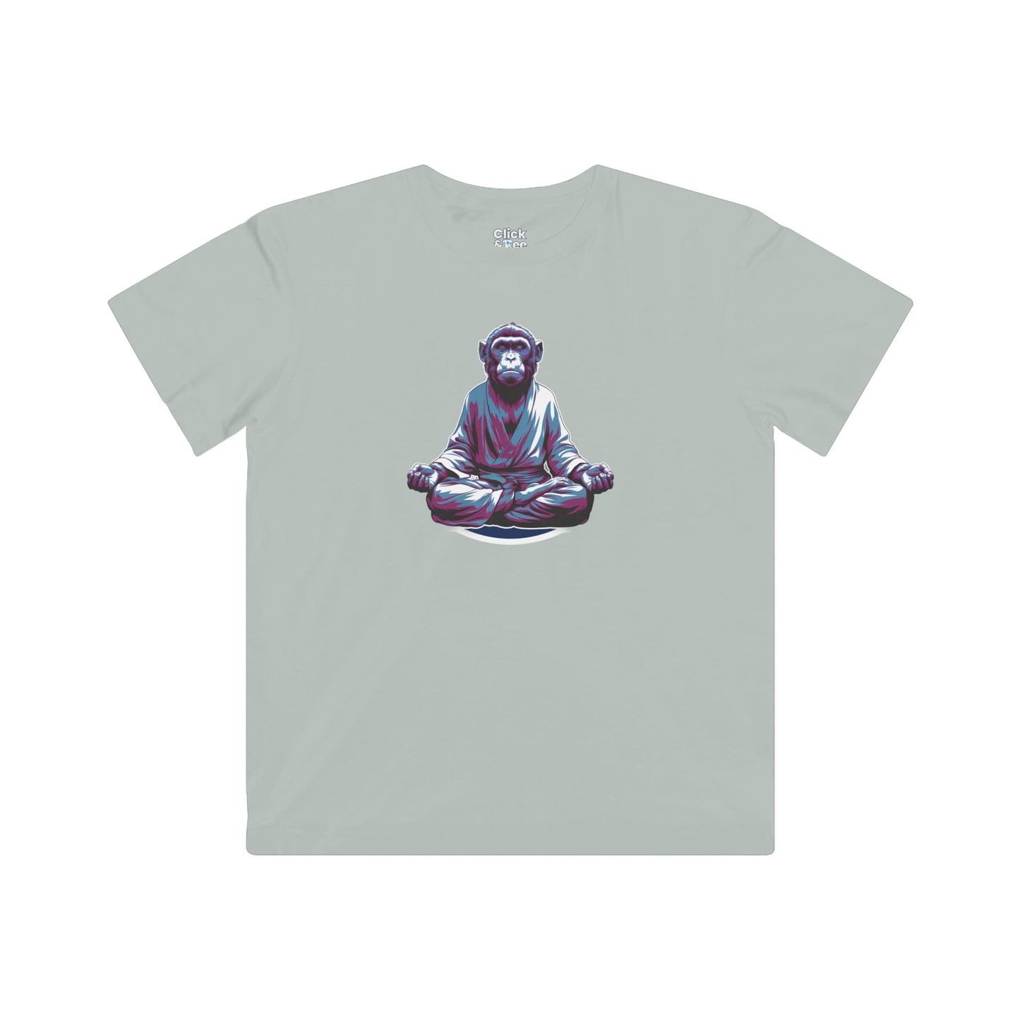 Kids Digital Art T-Shirt - Enlightened Monkey Levitating - Digital Art Style T-Shirt