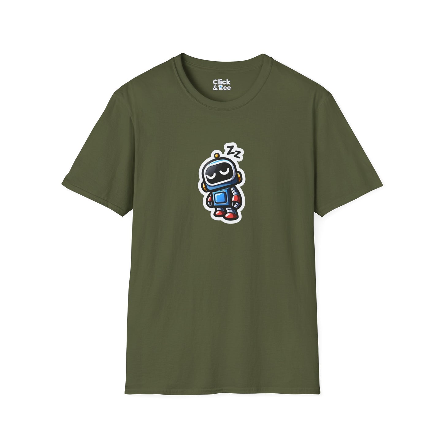 Unique T-Shirt - Sleepy Robot Carrying a human - Cartoon Style T-Shirt