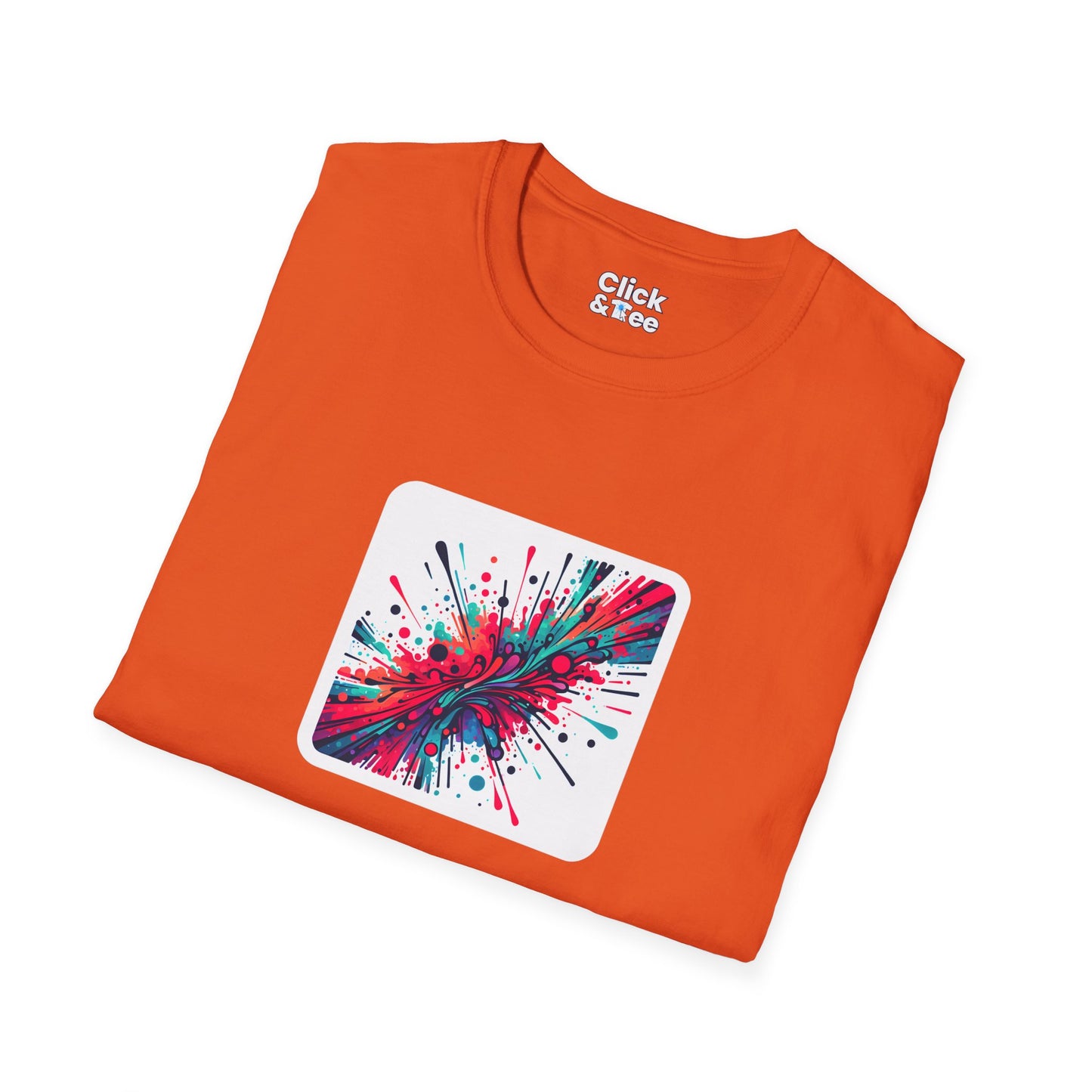 Color Splatter T-Shirt - Vibrant Abstract design Splattered - Color Splatter Style T-Shirt