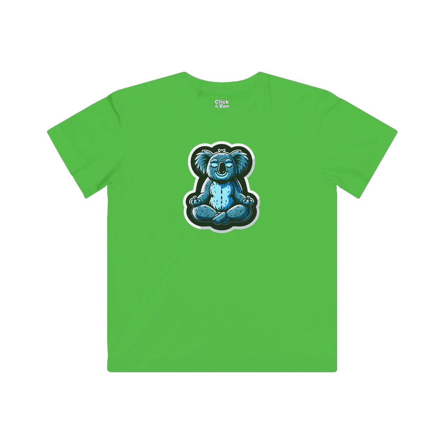 Kids Vector T-Shirt - Happy Koala Meditating - Vector Style T-Shirt