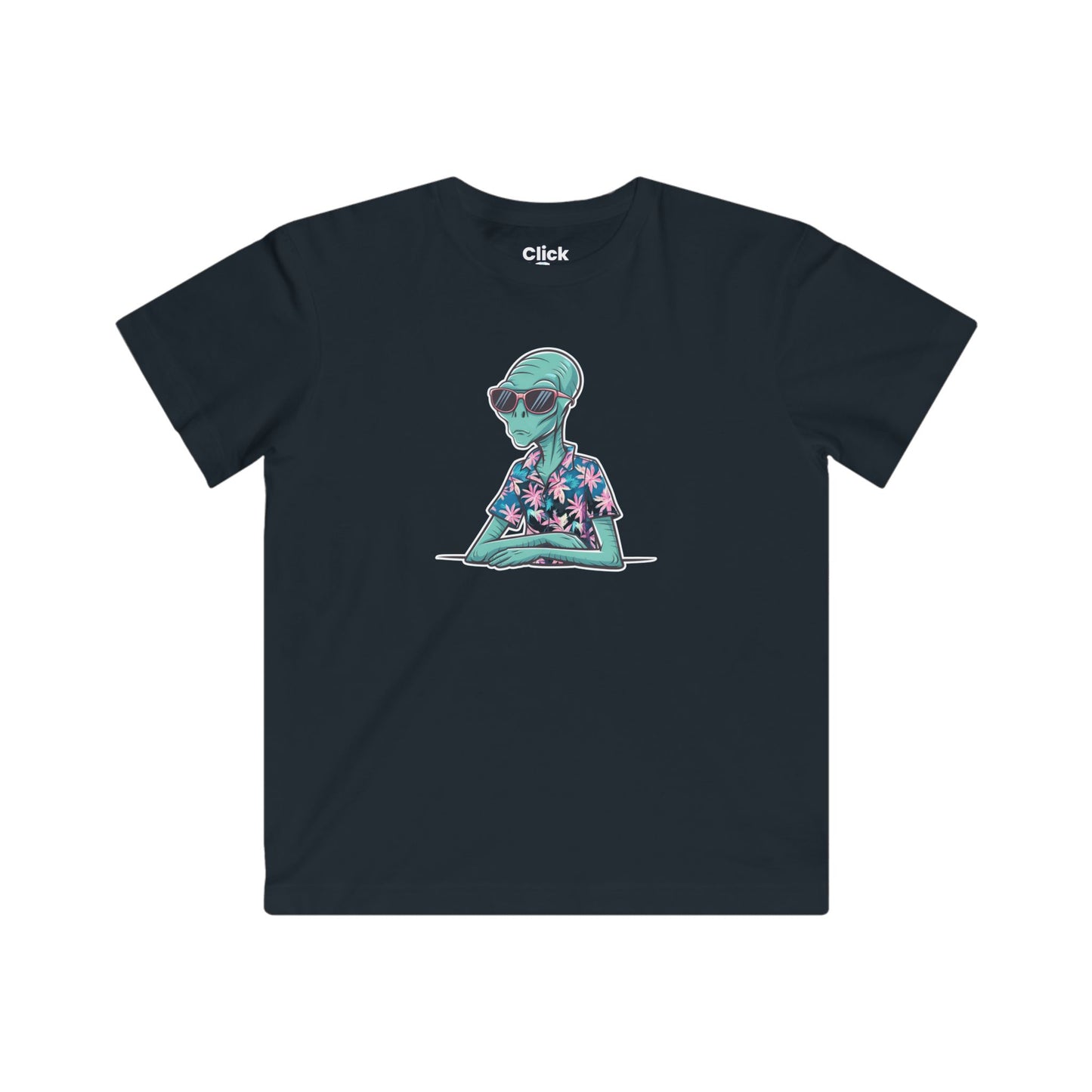 Kids Retro T-Shirt - Trendy Alien Relaxing in Miami Beach - Retro Style T-Shirt